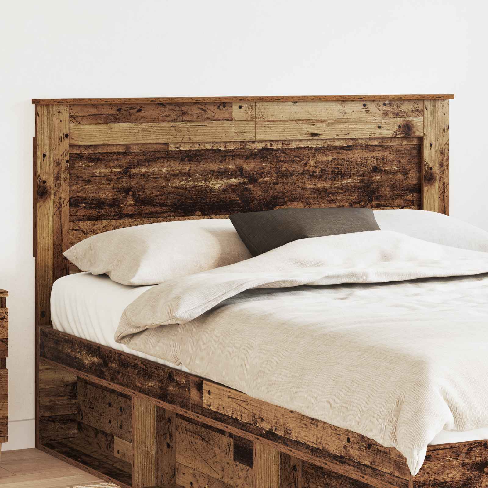 vidaXL Zagłówek Stare drewno 140 cm Materiał drewnopochodny