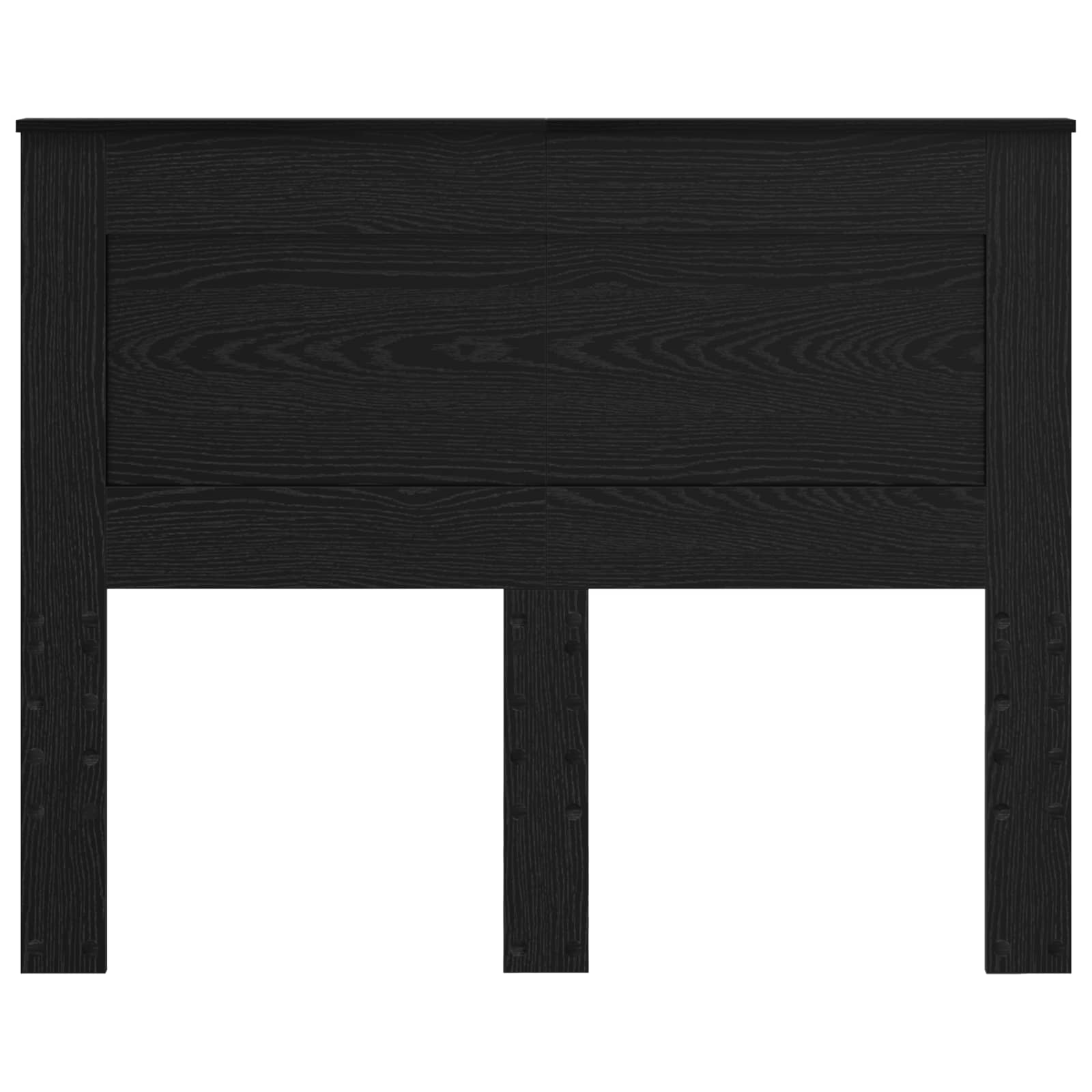 vidaXL Zagłówek Z zagłówkiem Czarny Dąb 135 cm Materiał drewnopochodny