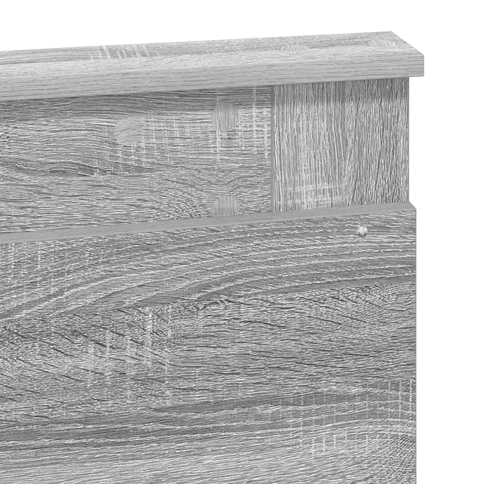 vidaXL Zagłówek Szary Sonoma 135 cm Materiał drewnopochodny