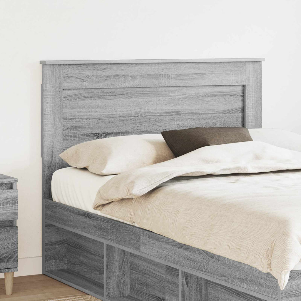vidaXL Zagłówek Szary Sonoma 135 cm Materiał drewnopochodny