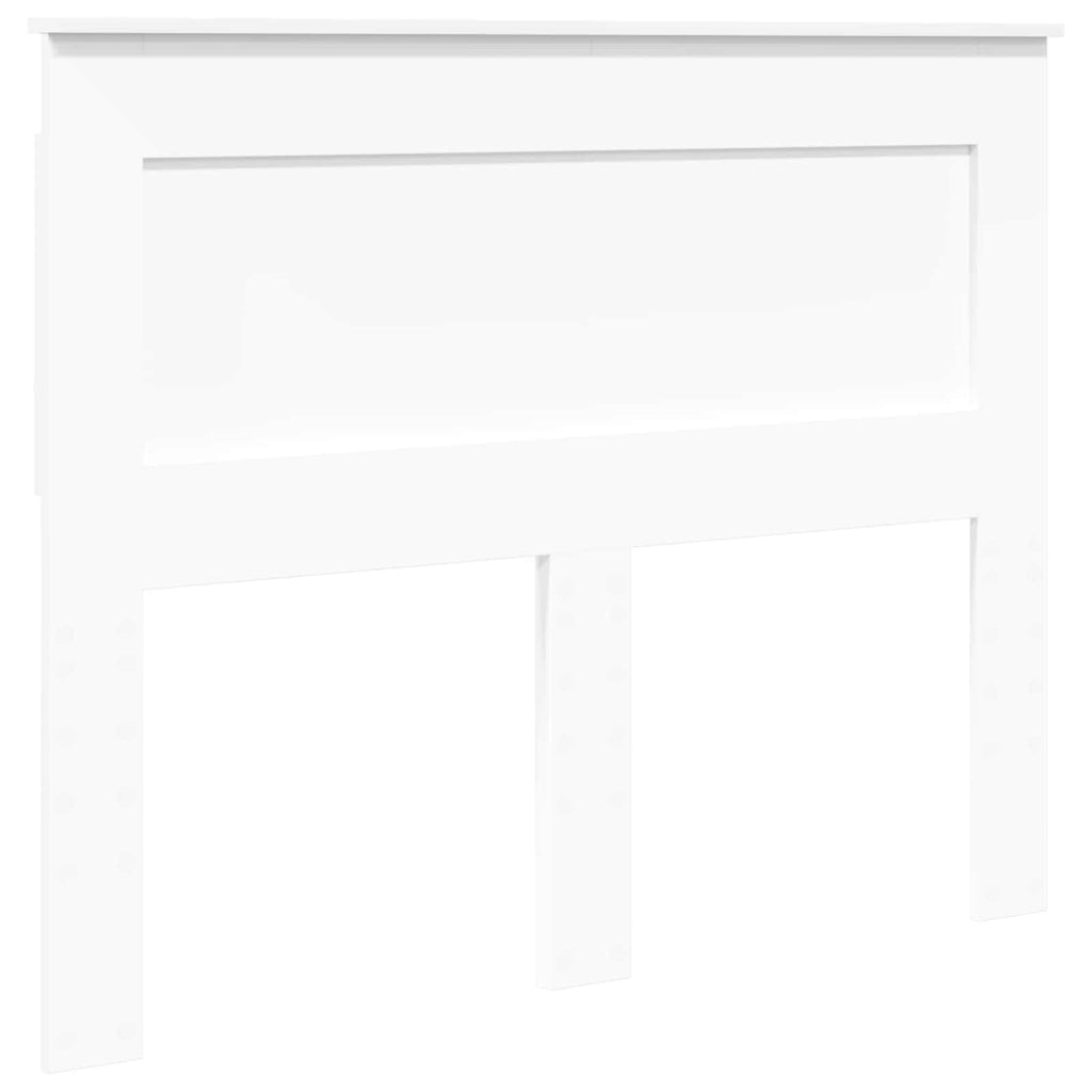 vidaXL Zagłówek Z zagłówkiem Biały 120 cm Materiał drewnopochodny