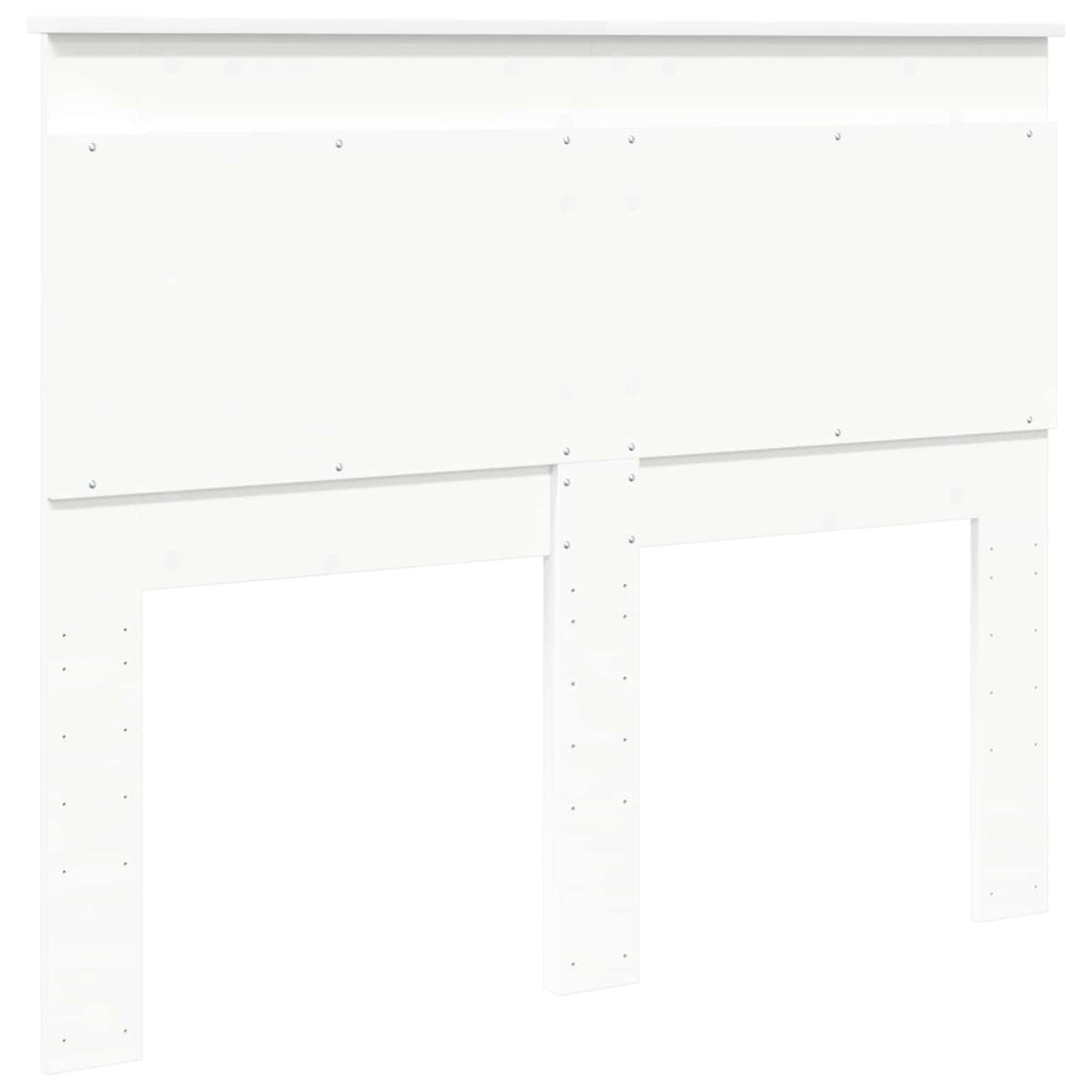 vidaXL Zagłówek Z zagłówkiem Biały 120 cm Materiał drewnopochodny