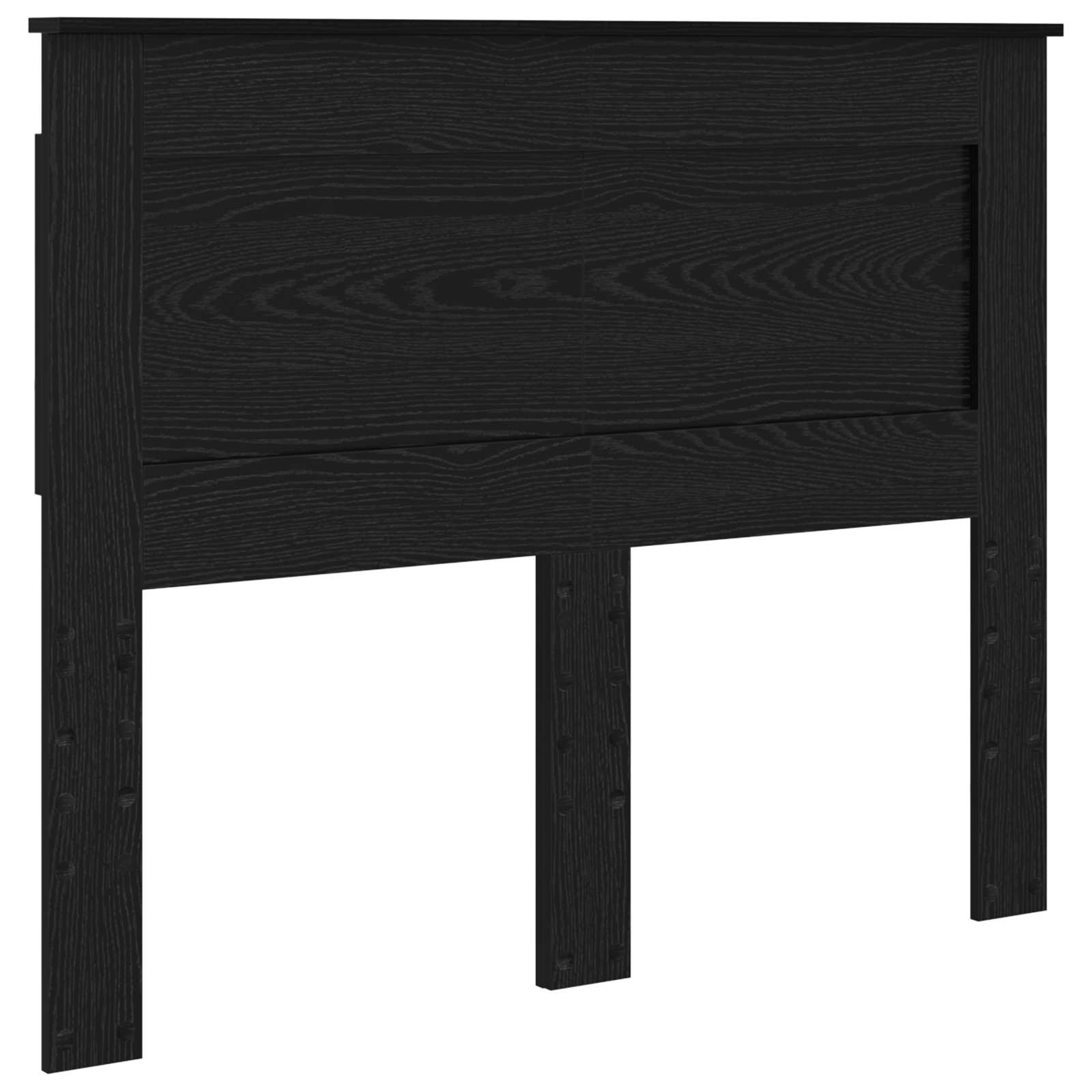 vidaXL Zagłówek Z zagłówkiem Czarny Dąb 120 cm Materiał drewnopochodny