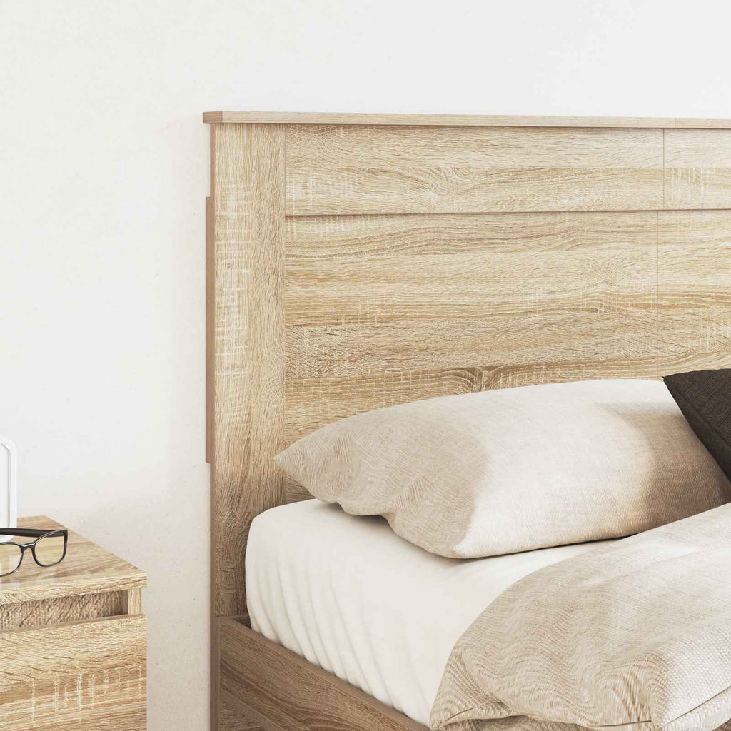 vidaXL Zagłówek Z zagłówkiem Dąb Sonoma 120 cm Materiał drewnopochodny