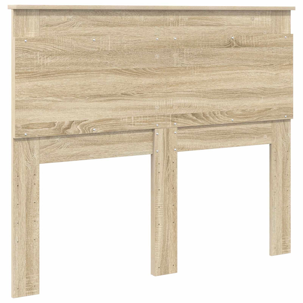 vidaXL Zagłówek Z zagłówkiem Dąb Sonoma 120 cm Materiał drewnopochodny