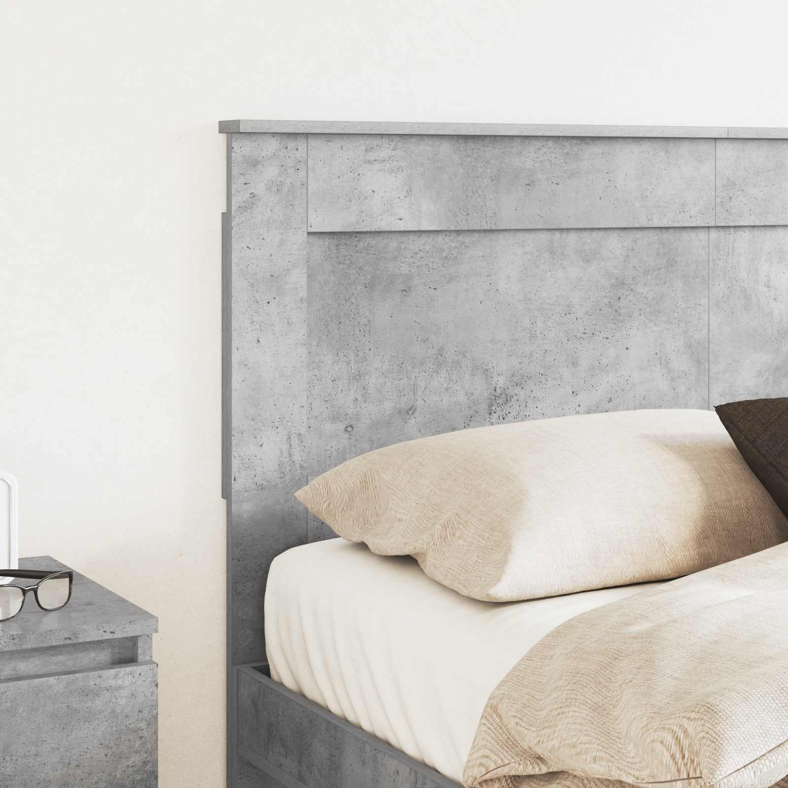 vidaXL Zagłówek Betonowy szary 120 cm Materiał drewnopochodny