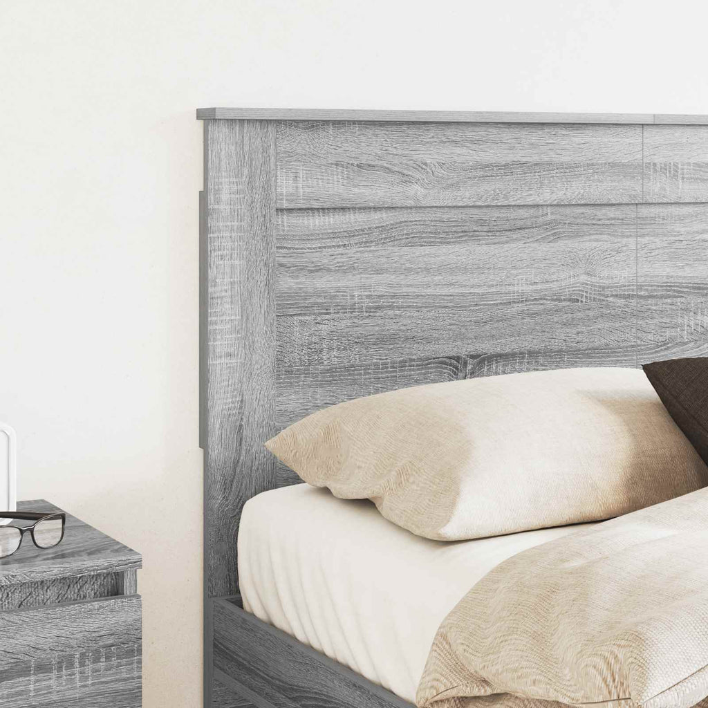 vidaXL Zagłówek Szary Sonoma 120 cm Materiał drewnopochodny