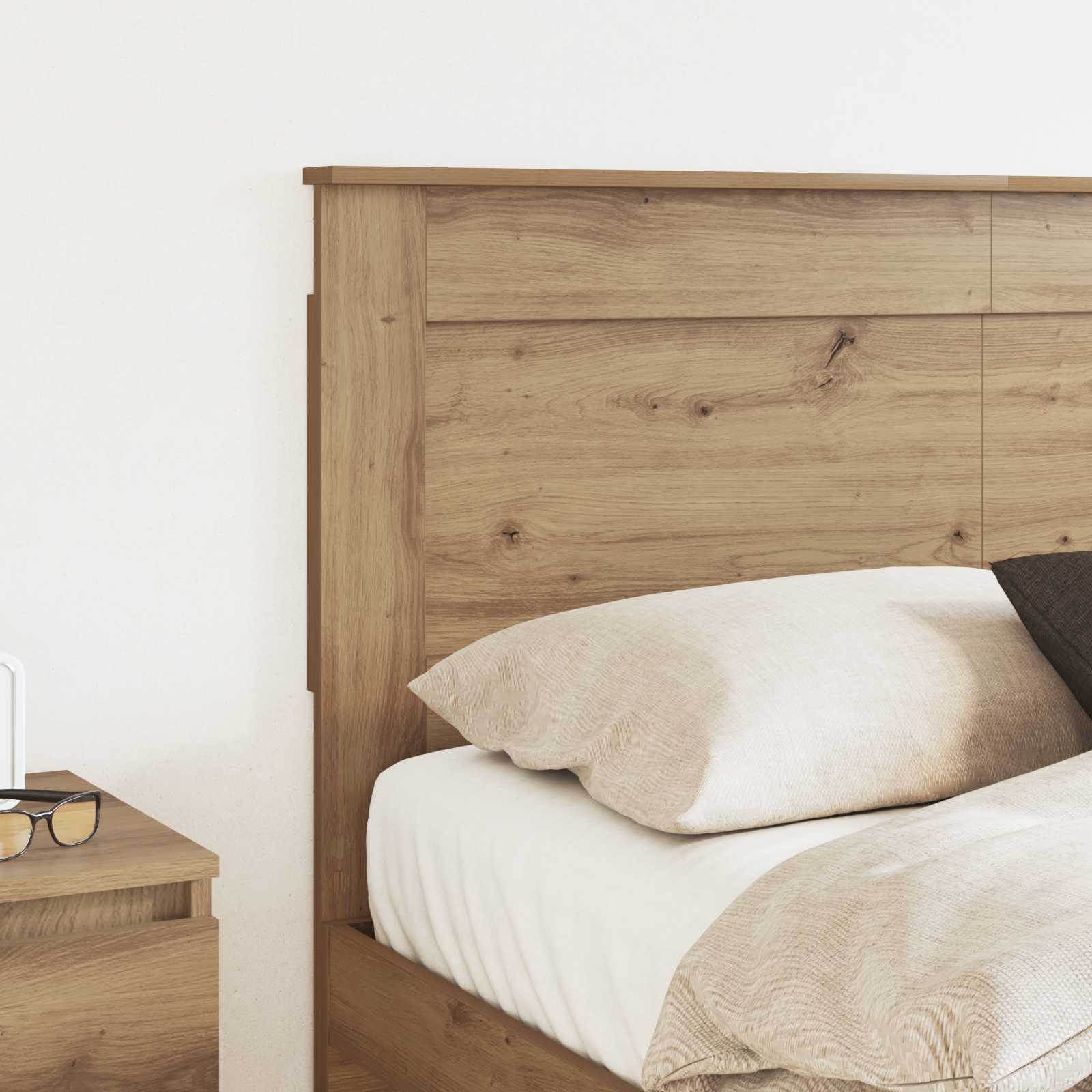 vidaXL Zagłówek Dąb rzemieślniczy 120 cm Materiał drewnopochodny