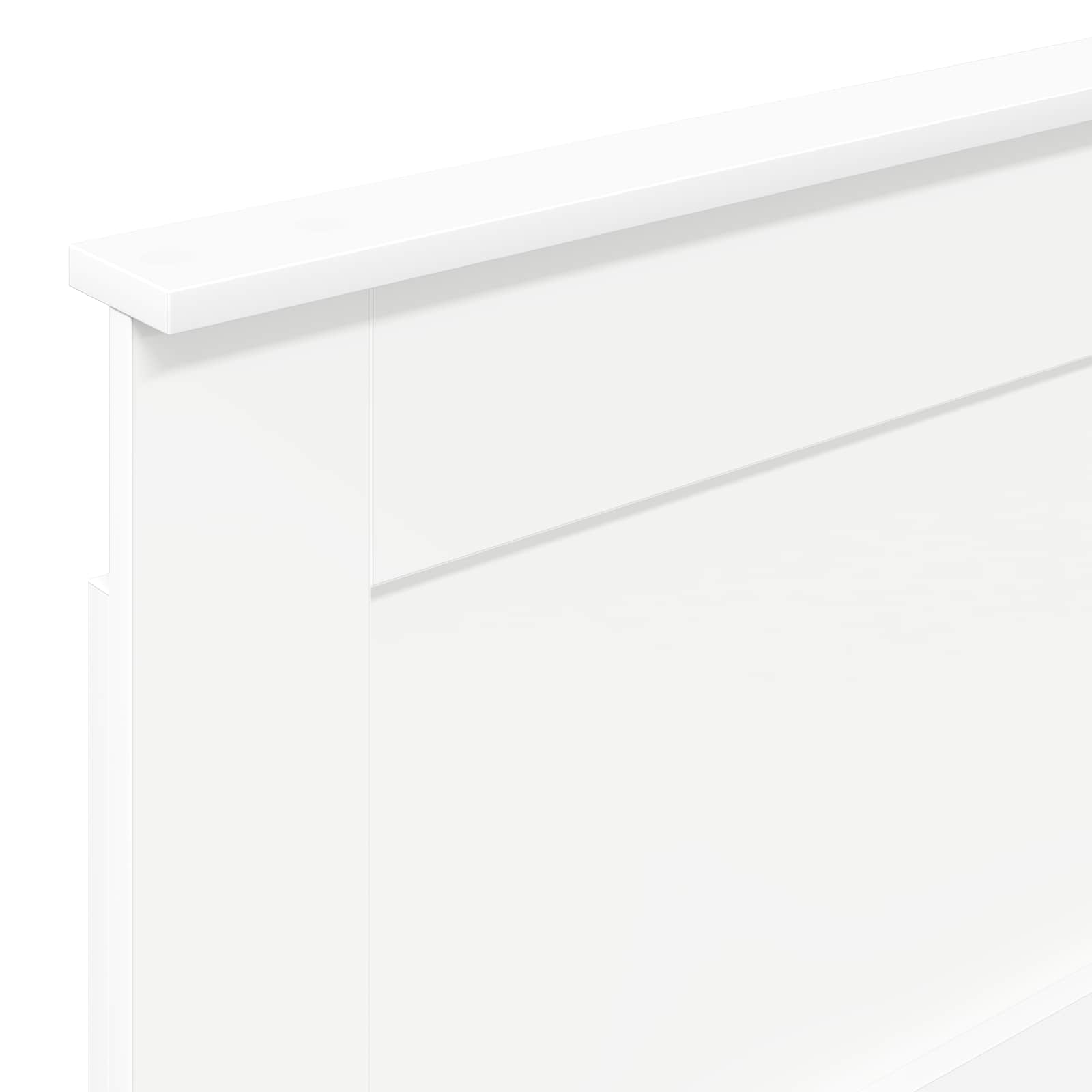 vidaXL Zagłówek Z zagłówkiem Biały 100 cm Materiał drewnopochodny
