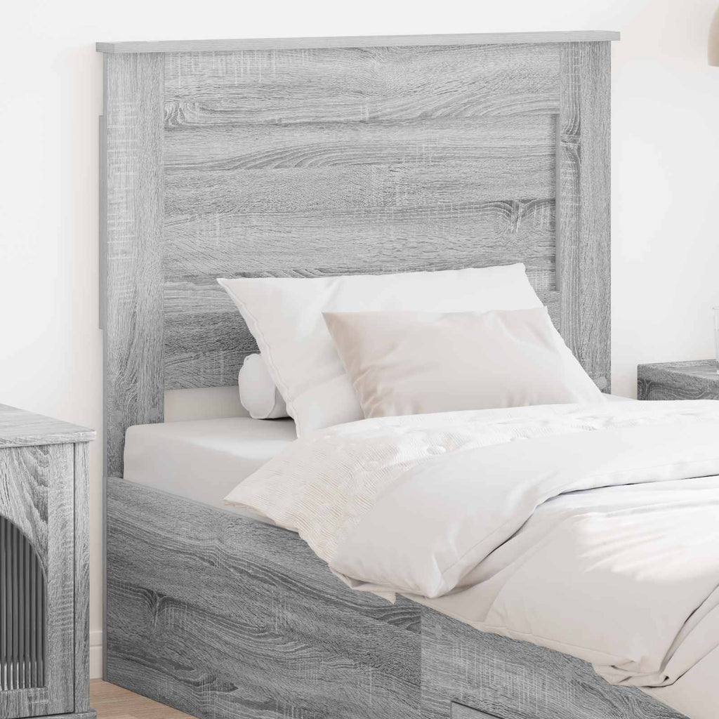 vidaXL Zagłówek Szary Sonoma 100 cm Materiał drewnopochodny