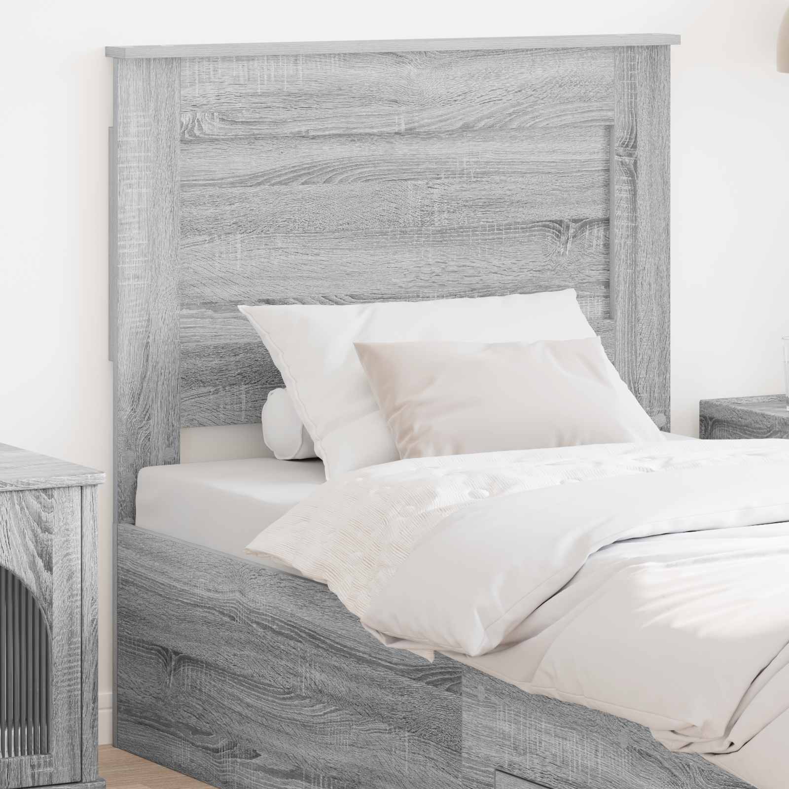 vidaXL Zagłówek Szary Sonoma 100 cm Materiał drewnopochodny