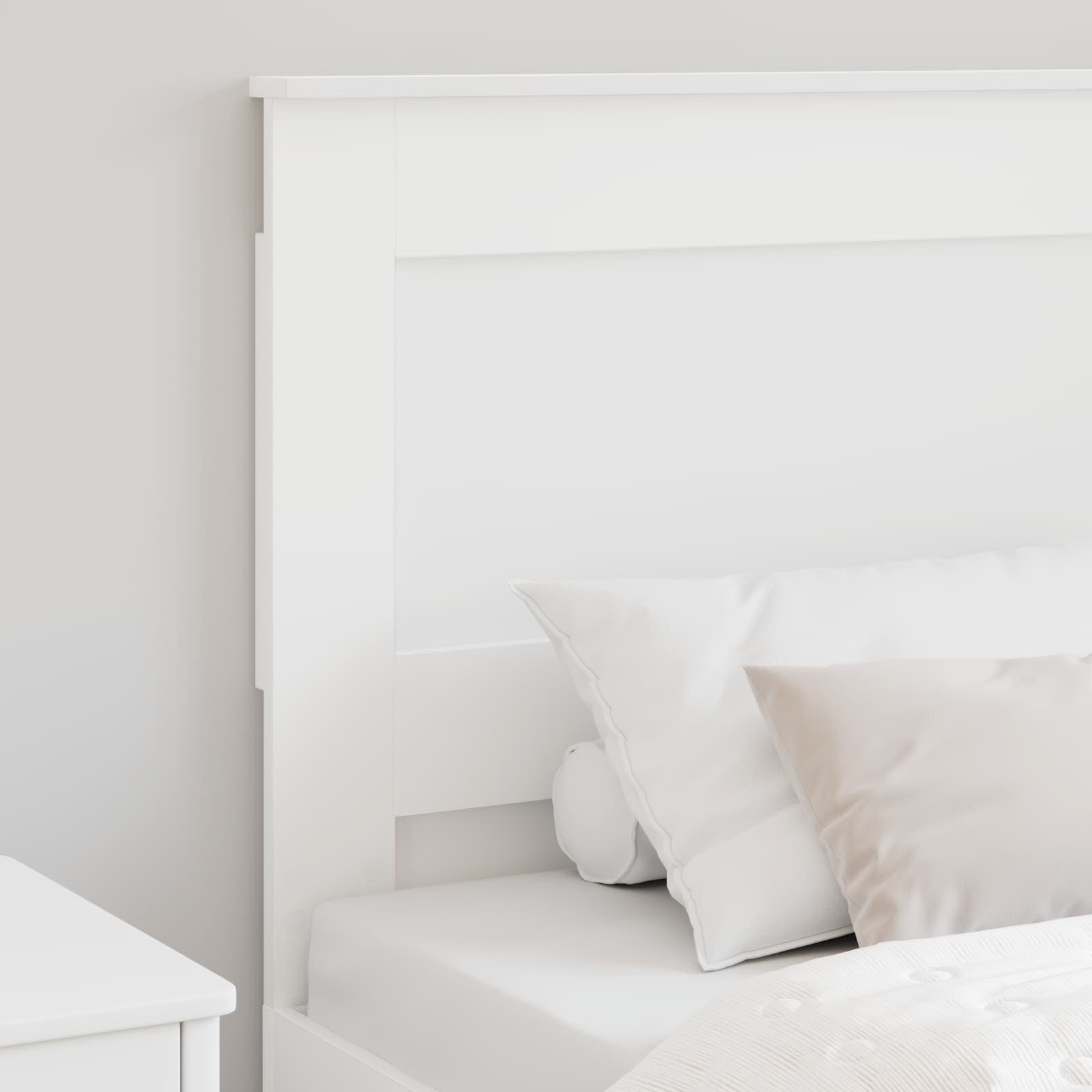 vidaXL Zagłówek Z zagłówkiem Biały 80 cm Materiał drewnopochodny