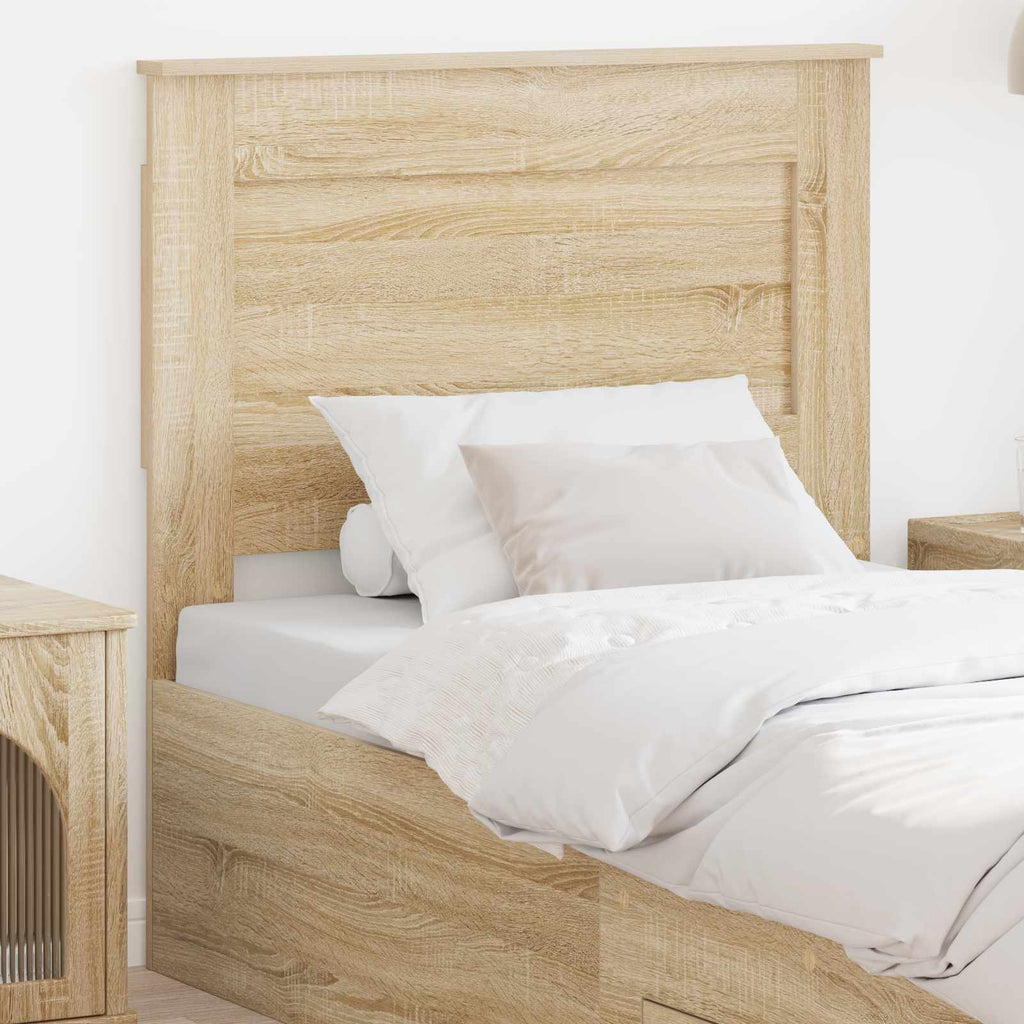 vidaXL Zagłówek Z zagłówkiem Dąb Sonoma 80 cm Materiał drewnopochodny