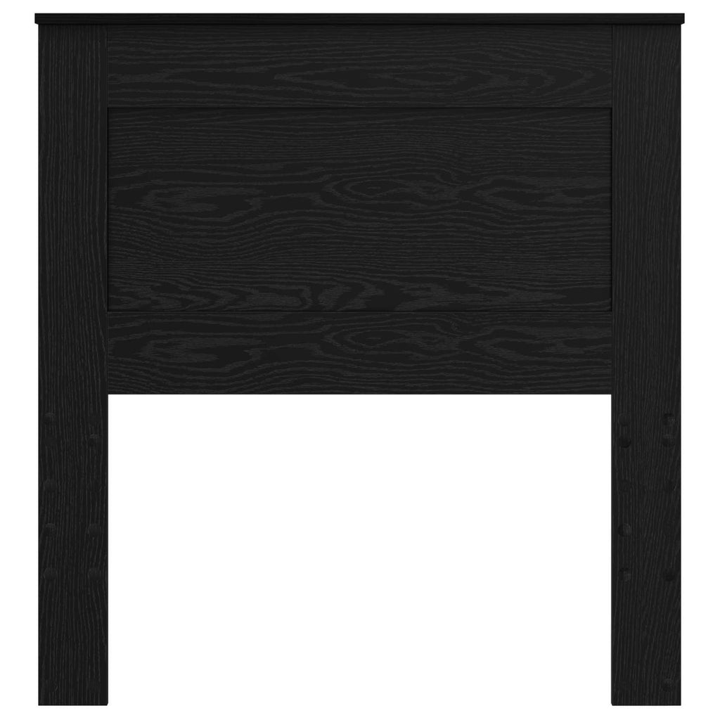 vidaXL Zagłówek Z zagłówkiem Czarny Dąb 75 cm Materiał drewnopochodny