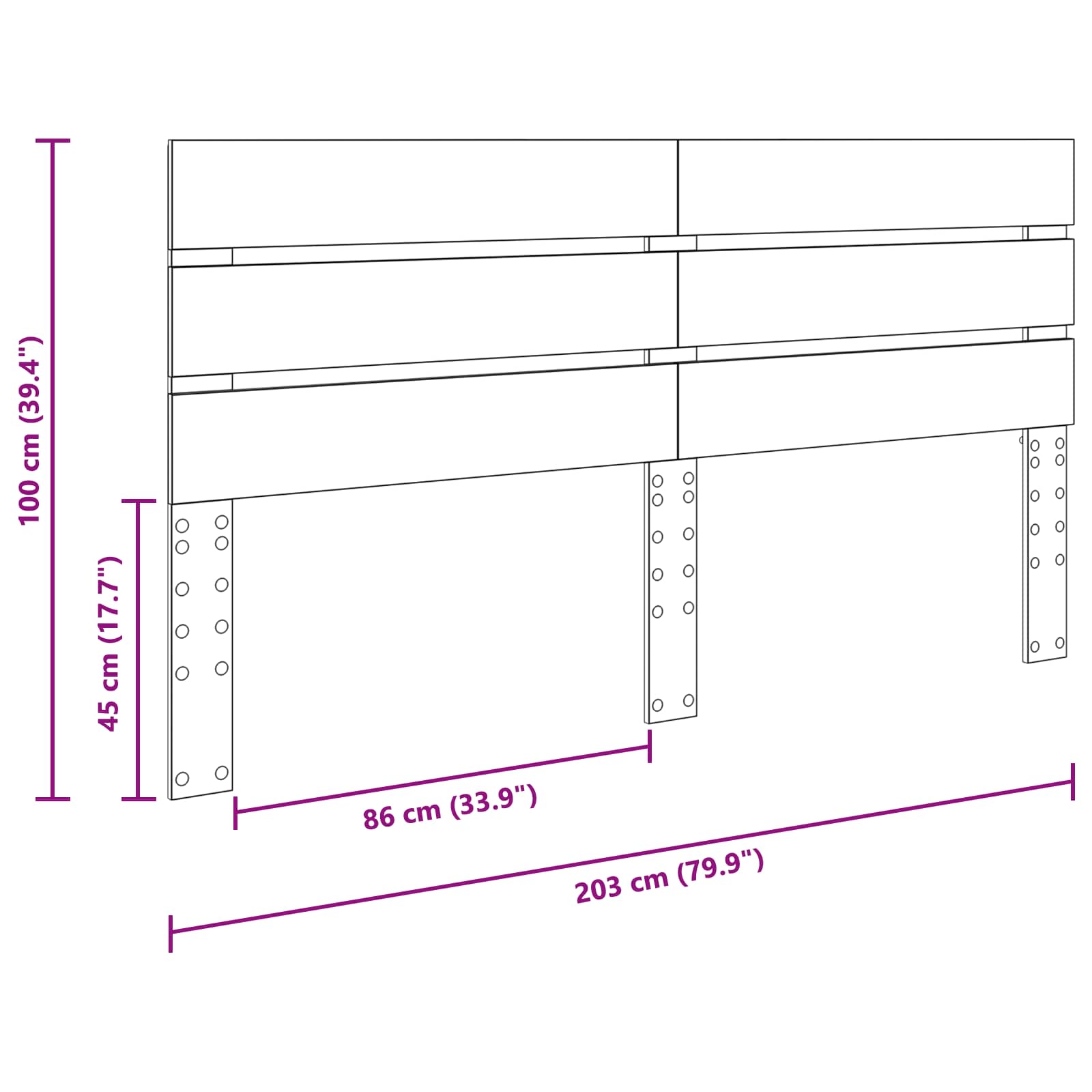 vidaXL Zagłówek Betonowy szary Materiał drewnopochodny