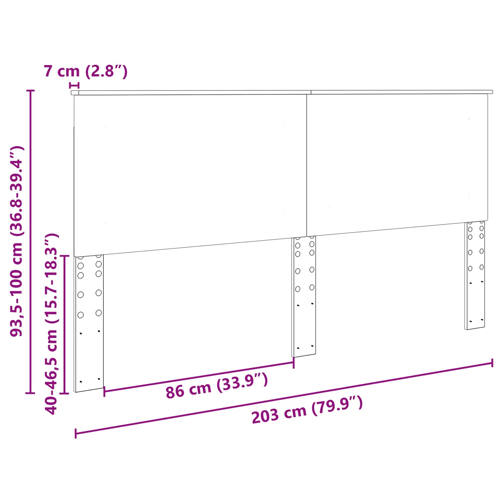 vidaXL Zagłówek Dąb Sonoma 100 cm Drewno inżynieryjne