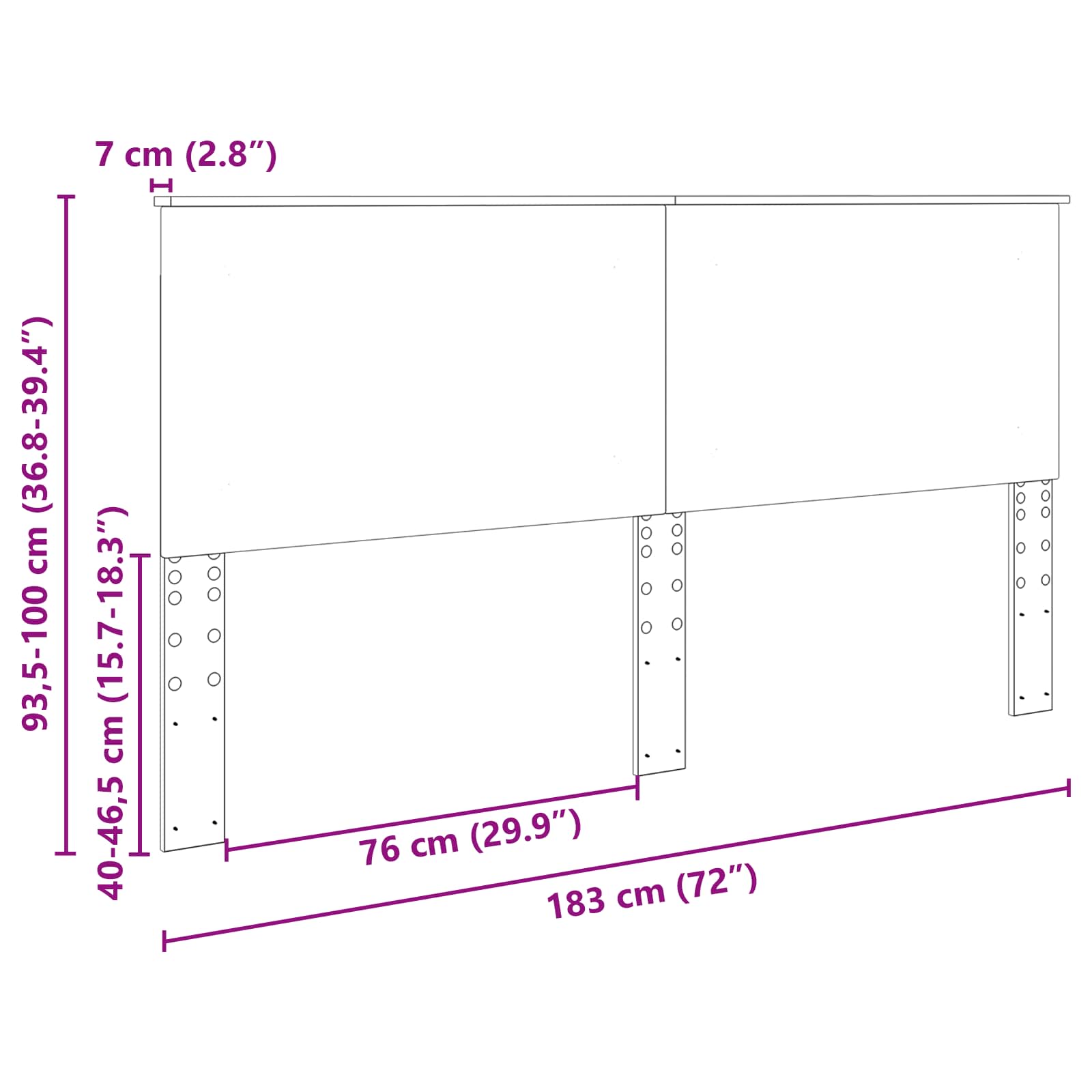 vidaXL Zagłówek Szary Sonoma 100 cm Drewno inżynieryjne