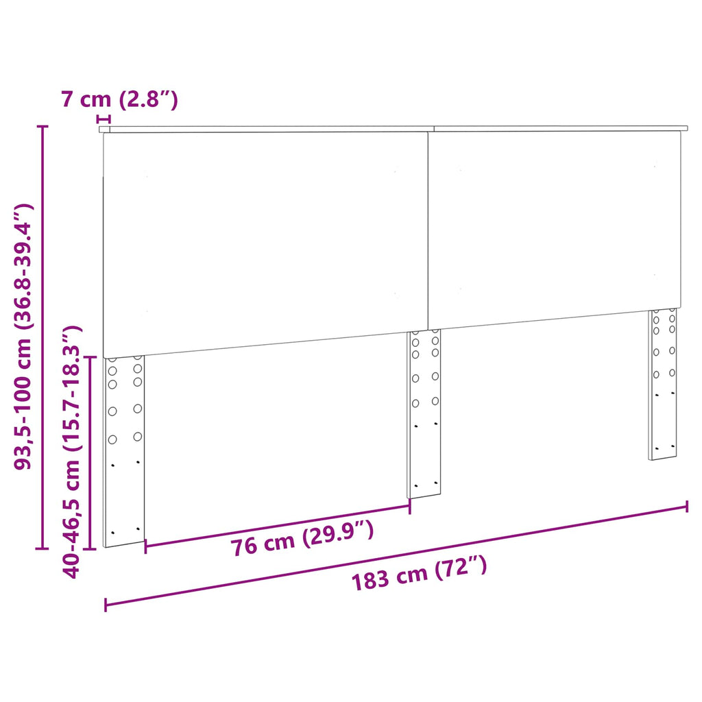 vidaXL Zagłówek Dąb brązowy 100 cm Drewno inżynieryjne