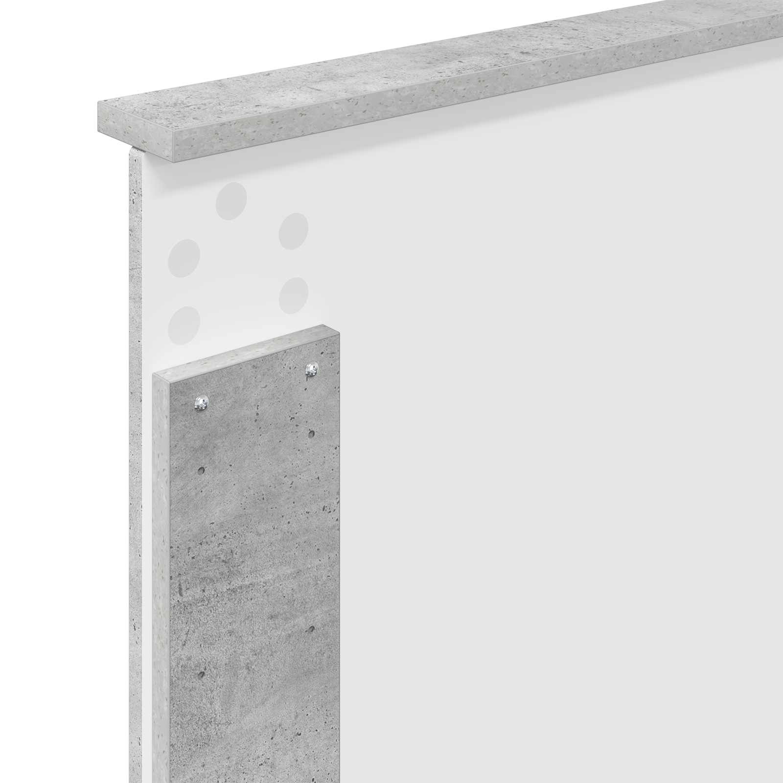 vidaXL Zagłówek Betonowy Szary 100 cm Drewno inżynieryjne