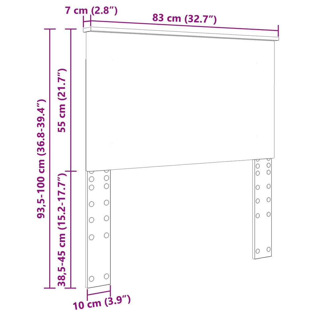 vidaXL Zagłówek Dąb Sonoma 100 cm Drewno inżynieryjne