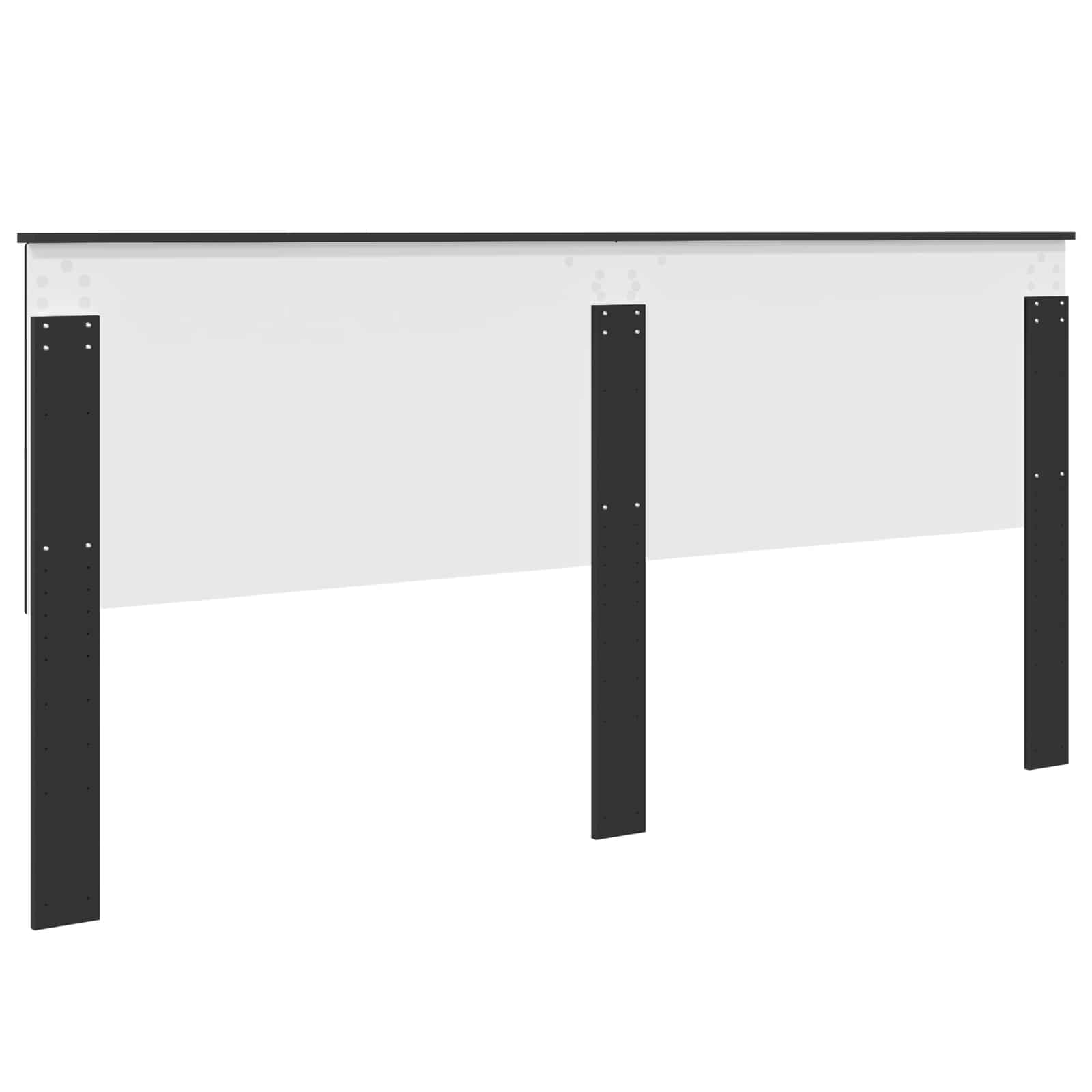 vidaXL Zagłówek Z zagłówkiem Czarny Dąb 200 cm Materiał drewnopochodny