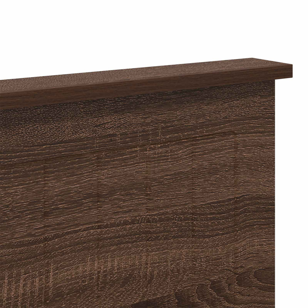 vidaXL Zagłówek Brązowy dąb 200 cm Materiał drewnopochodny