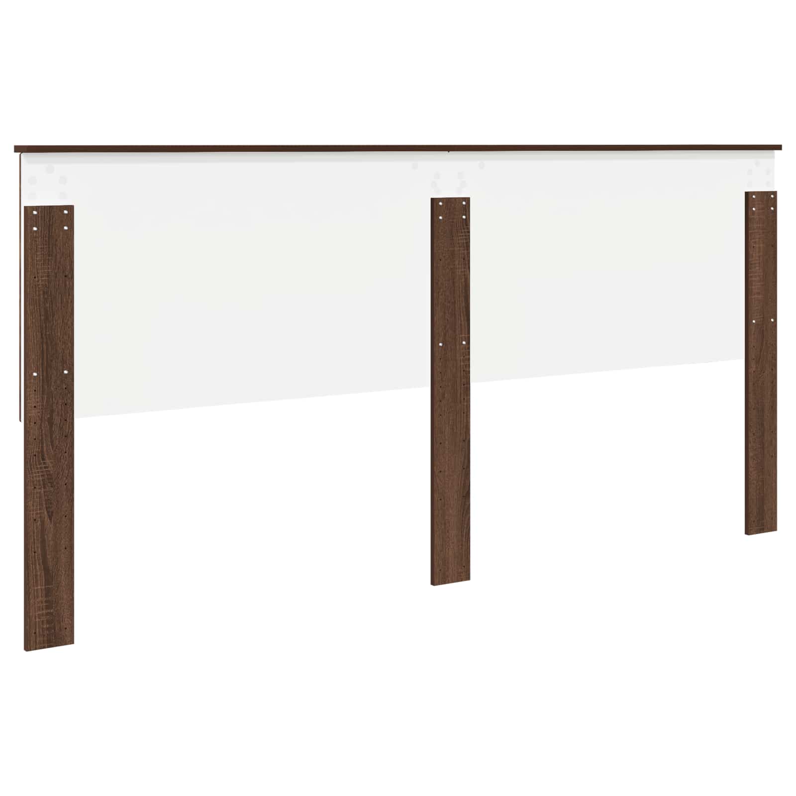 vidaXL Zagłówek Brązowy dąb 200 cm Materiał drewnopochodny