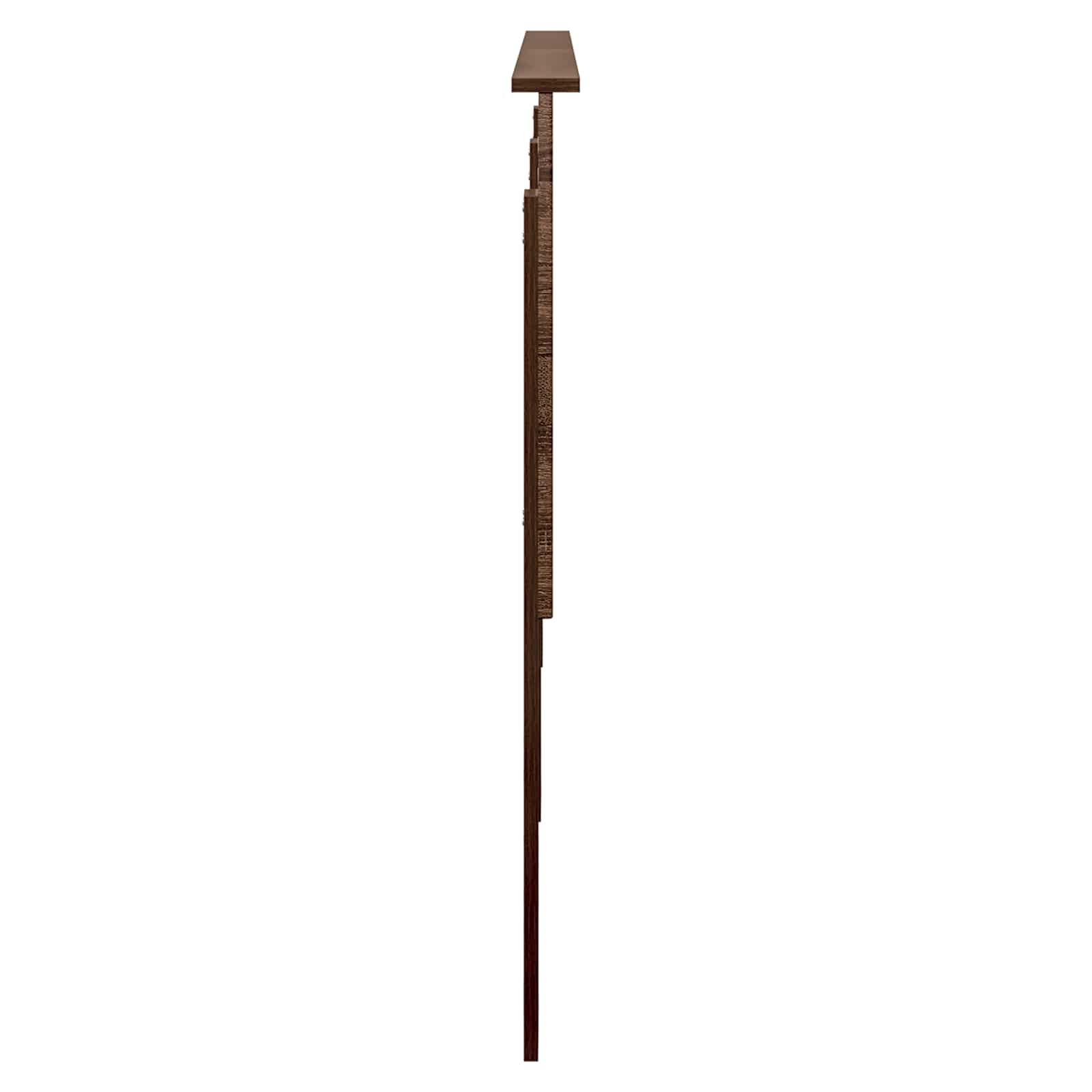 vidaXL Zagłówek Brązowy dąb 200 cm Materiał drewnopochodny