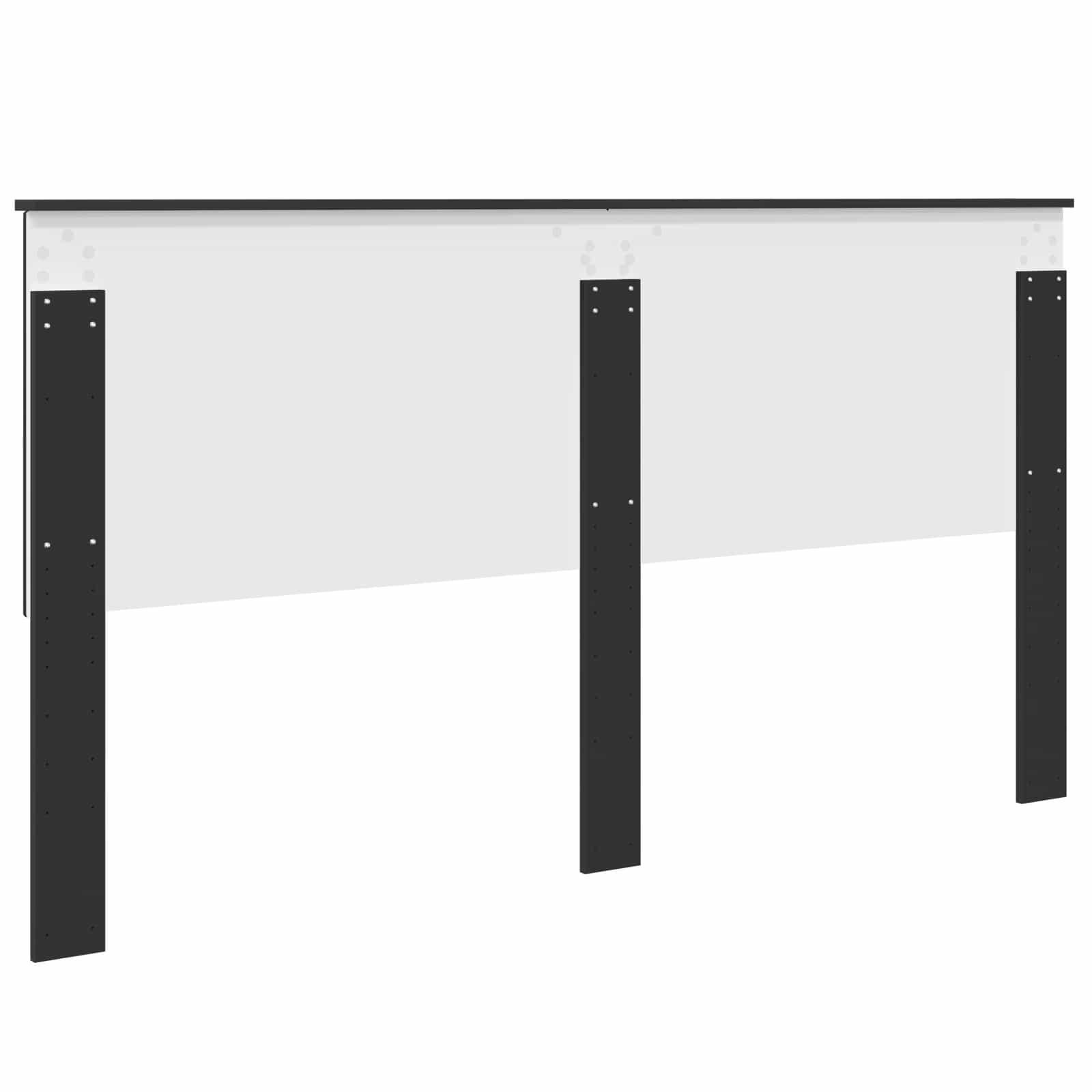 vidaXL Zagłówek Z zagłówkiem Czarny Dąb 180 cm Materiał drewnopochodny