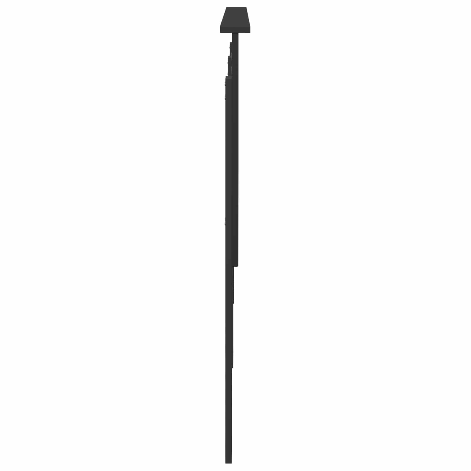 vidaXL Zagłówek Z zagłówkiem Czarny Dąb 180 cm Materiał drewnopochodny
