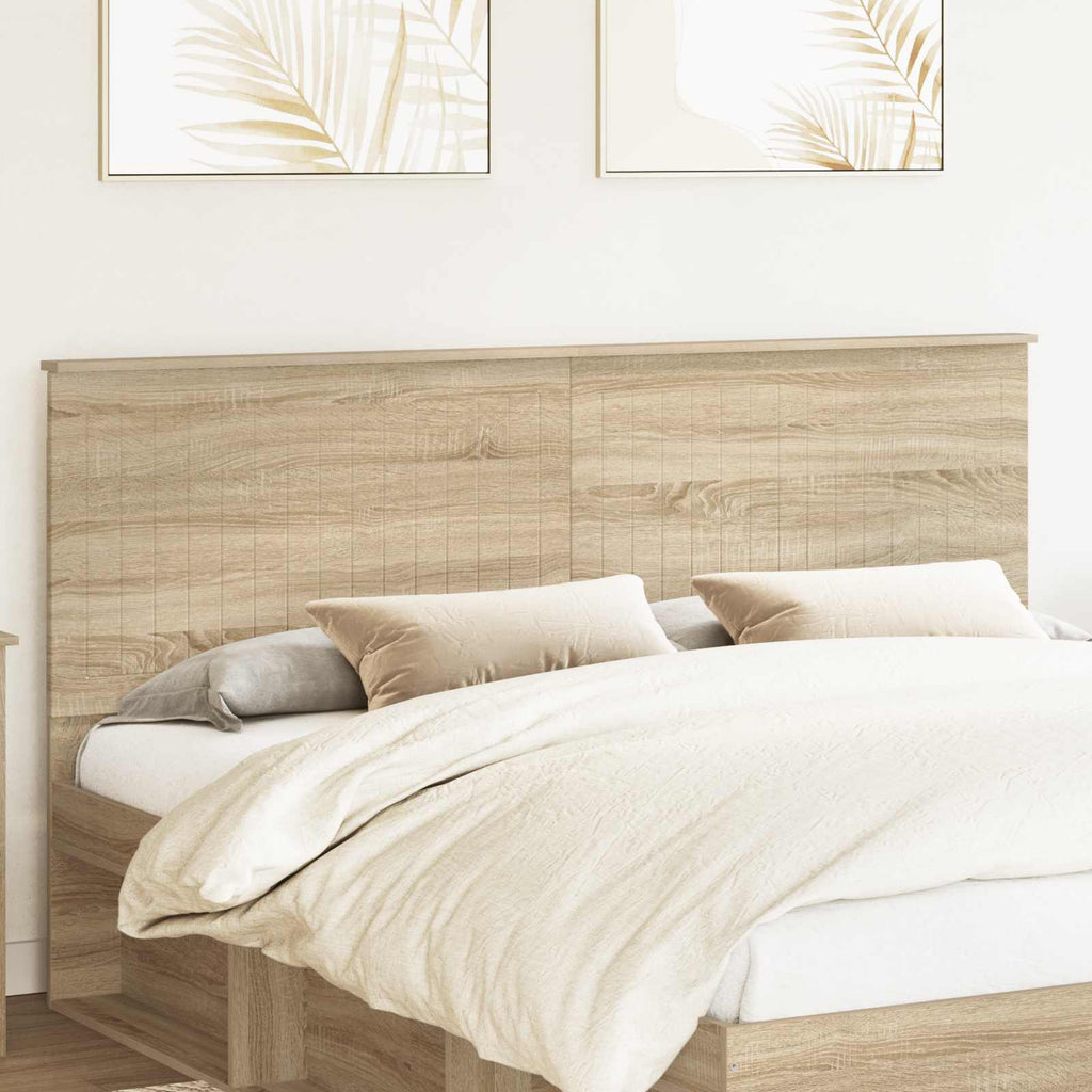 vidaXL Zagłówek Z zagłówkiem Dąb Sonoma 180 cm Materiał drewnopochodny