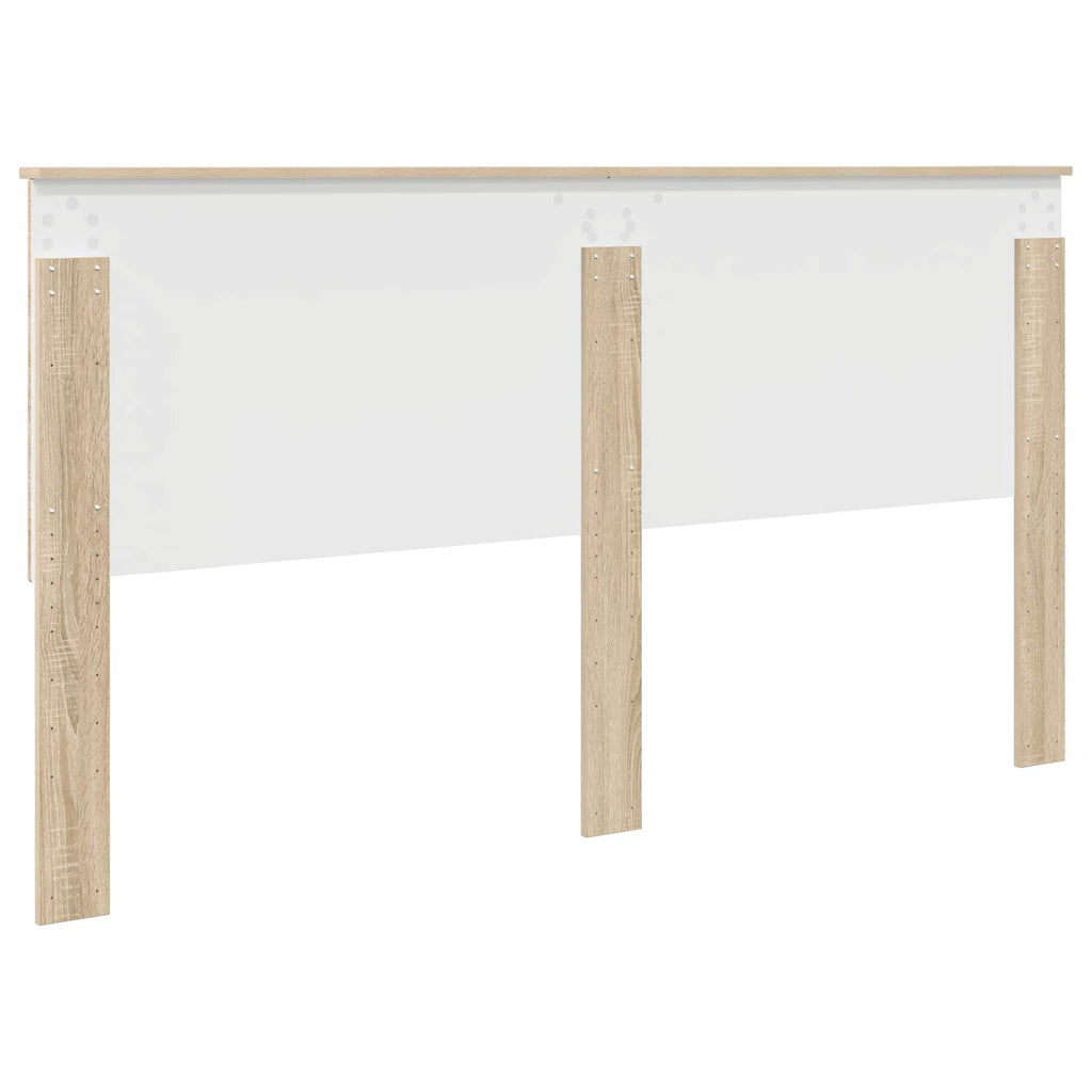 vidaXL Zagłówek Z zagłówkiem Dąb Sonoma 180 cm Materiał drewnopochodny