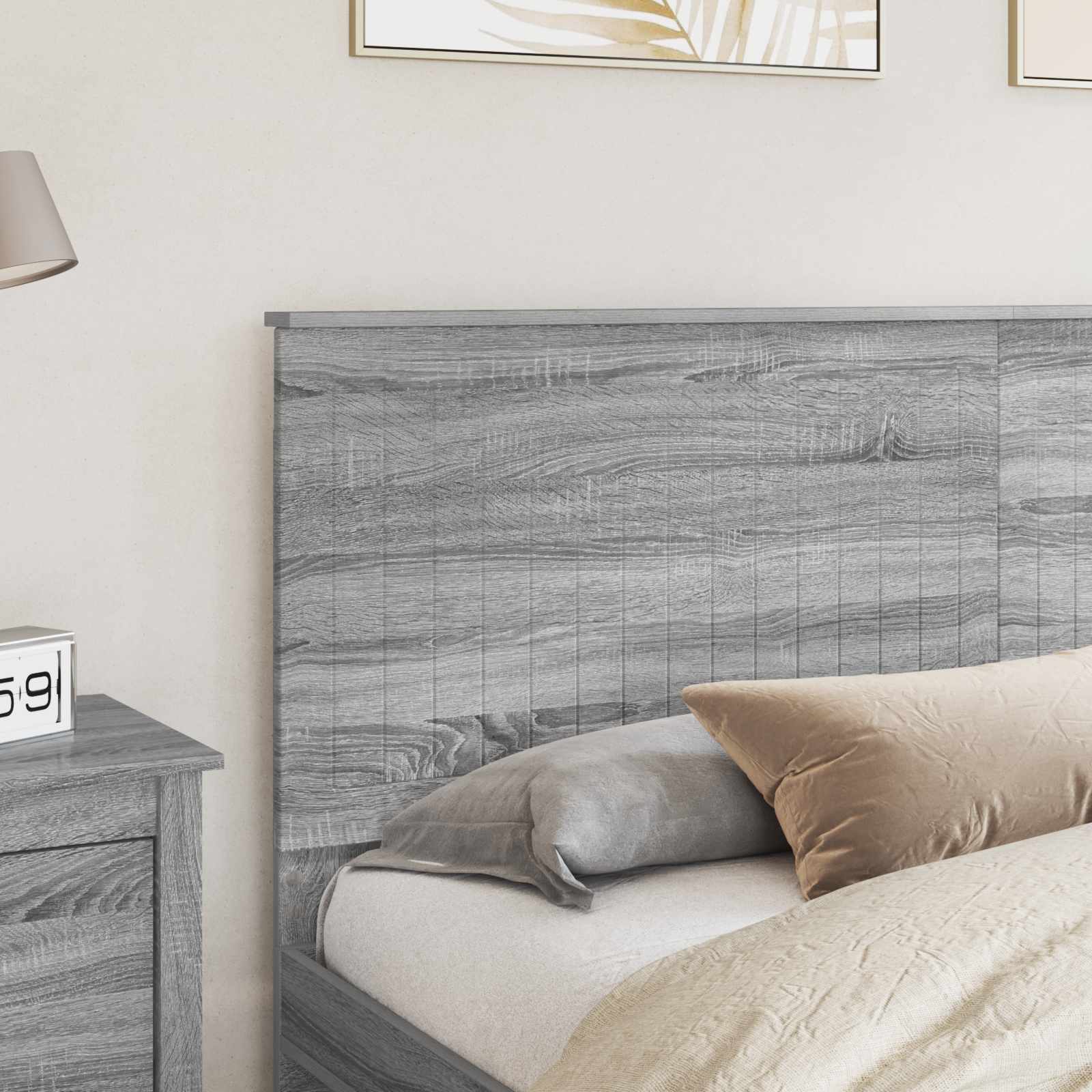vidaXL Zagłówek Szary Sonoma 180 cm Materiał drewnopochodny