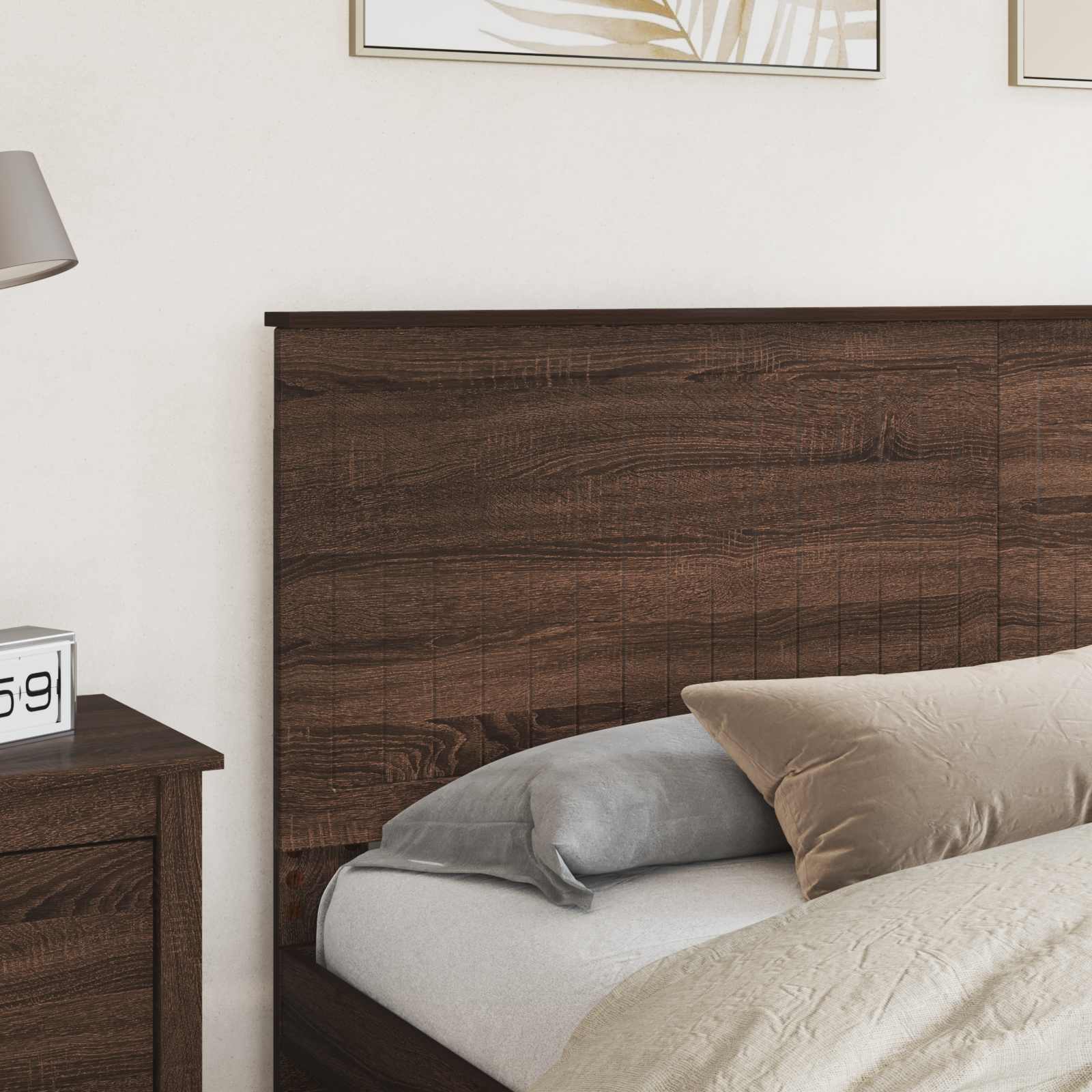 vidaXL Zagłówek Brązowy dąb 180 cm Materiał drewnopochodny