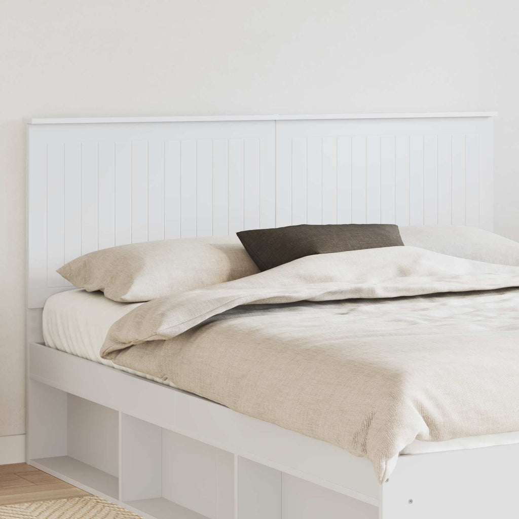 vidaXL Zagłówek Z zagłówkiem Biały 160 cm Materiał drewnopochodny