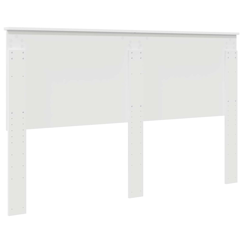 vidaXL Zagłówek Z zagłówkiem Biały 160 cm Materiał drewnopochodny