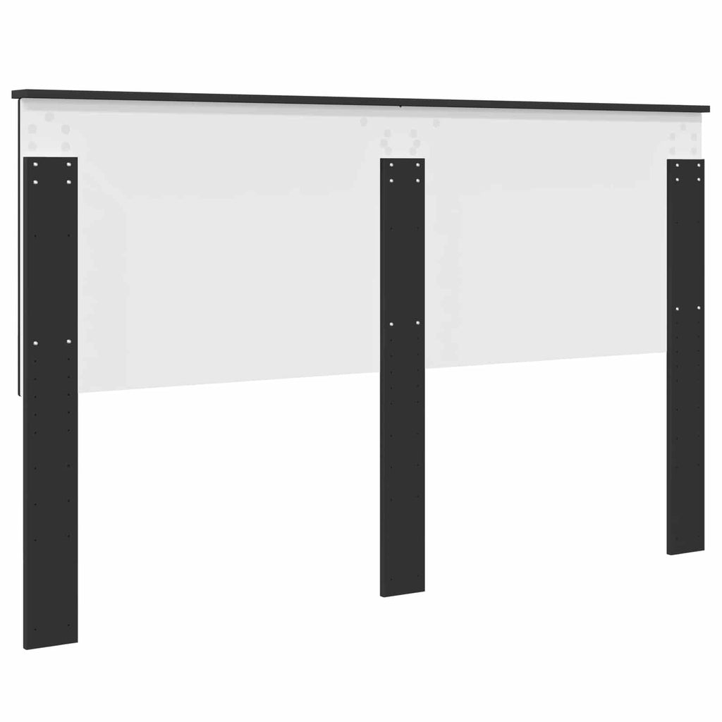 vidaXL Zagłówek Z zagłówkiem Czarny Dąb 160 cm Materiał drewnopochodny