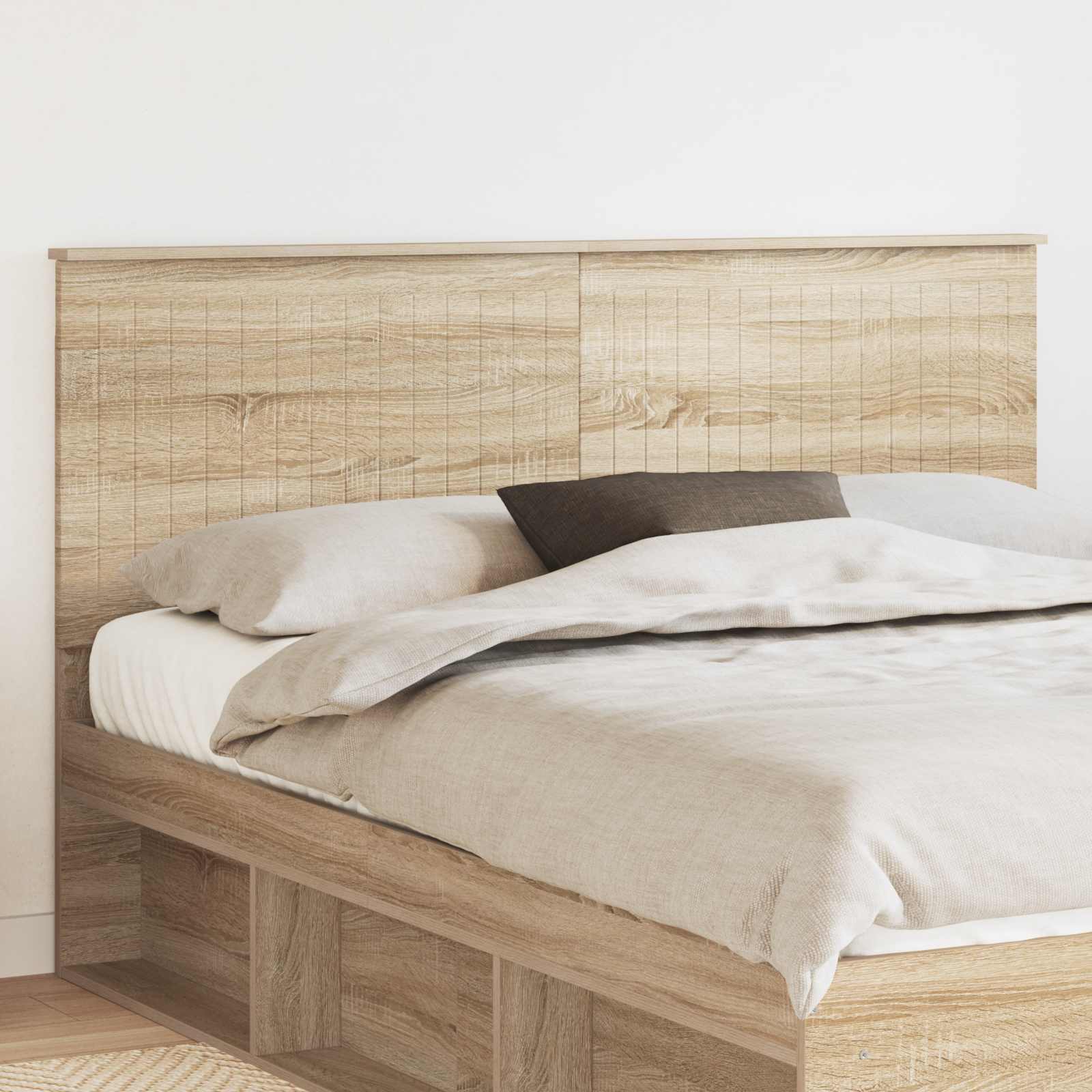 vidaXL Zagłówek Z zagłówkiem Dąb Sonoma 160 cm Materiał drewnopochodny