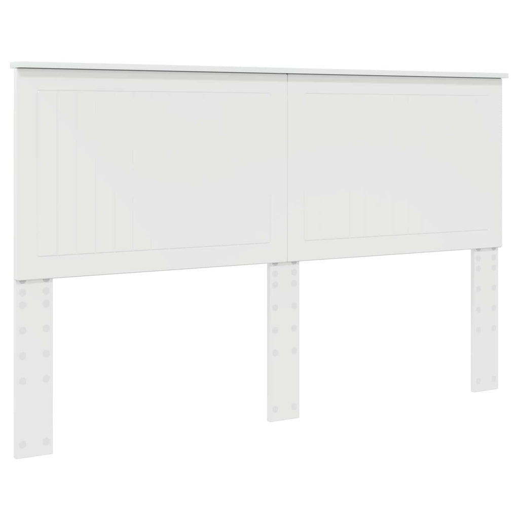 vidaXL Zagłówek Błyszcząca biel 160 cm Materiał drewnopochodny