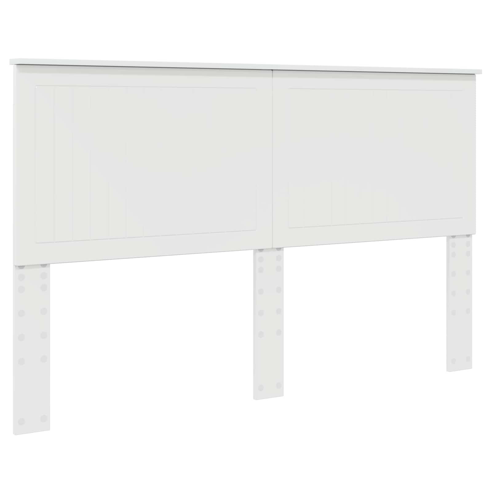 vidaXL Zagłówek Błyszcząca biel 160 cm Materiał drewnopochodny