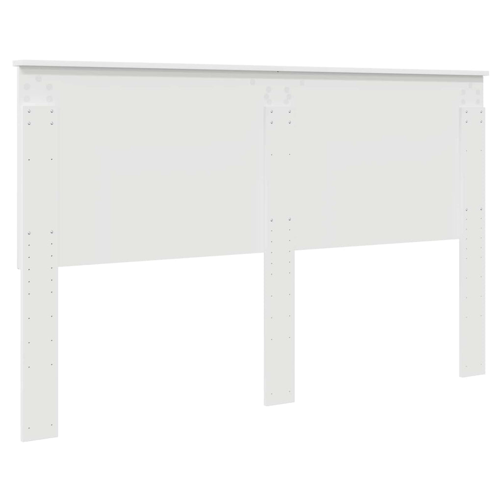 vidaXL Zagłówek Błyszcząca biel 160 cm Materiał drewnopochodny