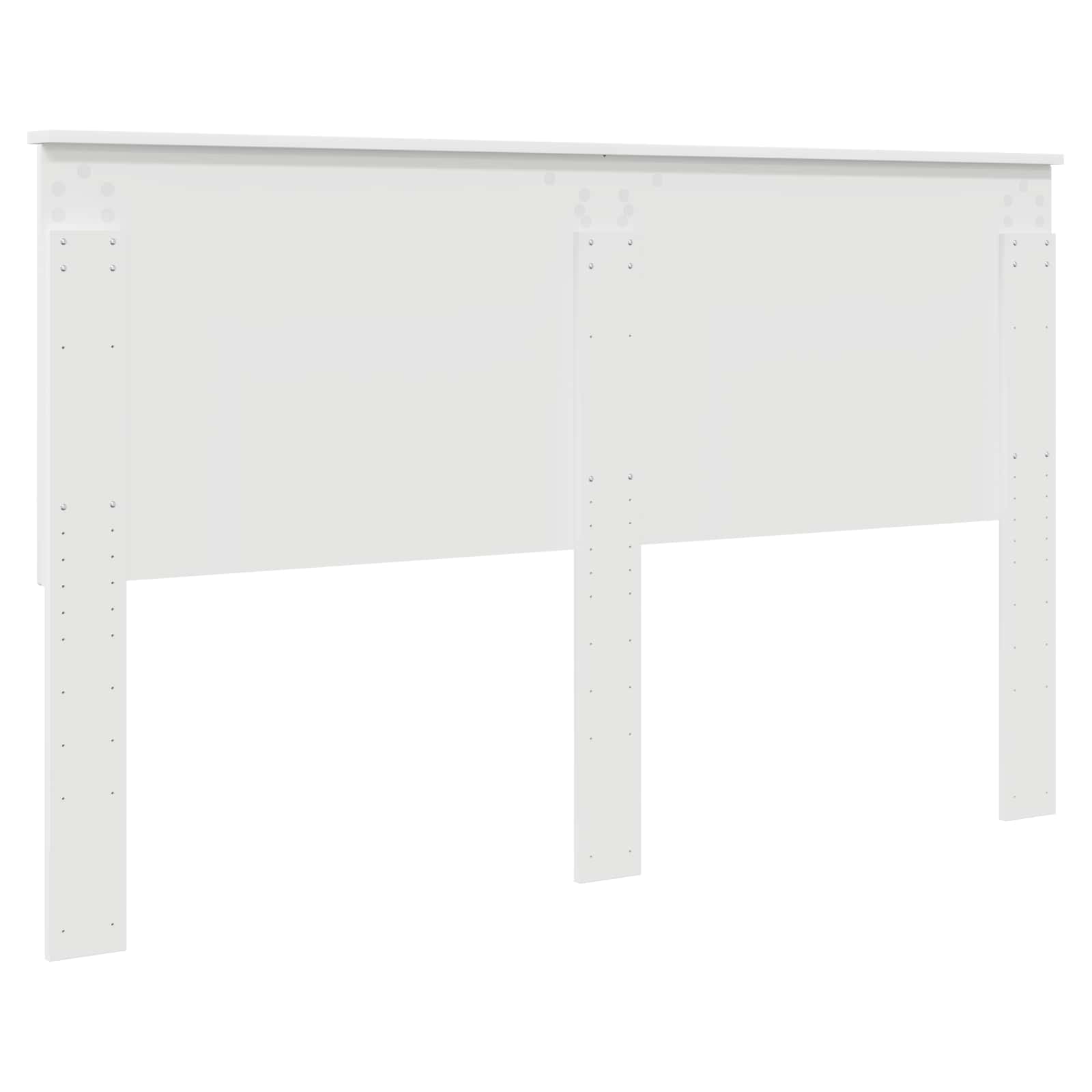 vidaXL Zagłówek Błyszcząca biel 160 cm Materiał drewnopochodny
