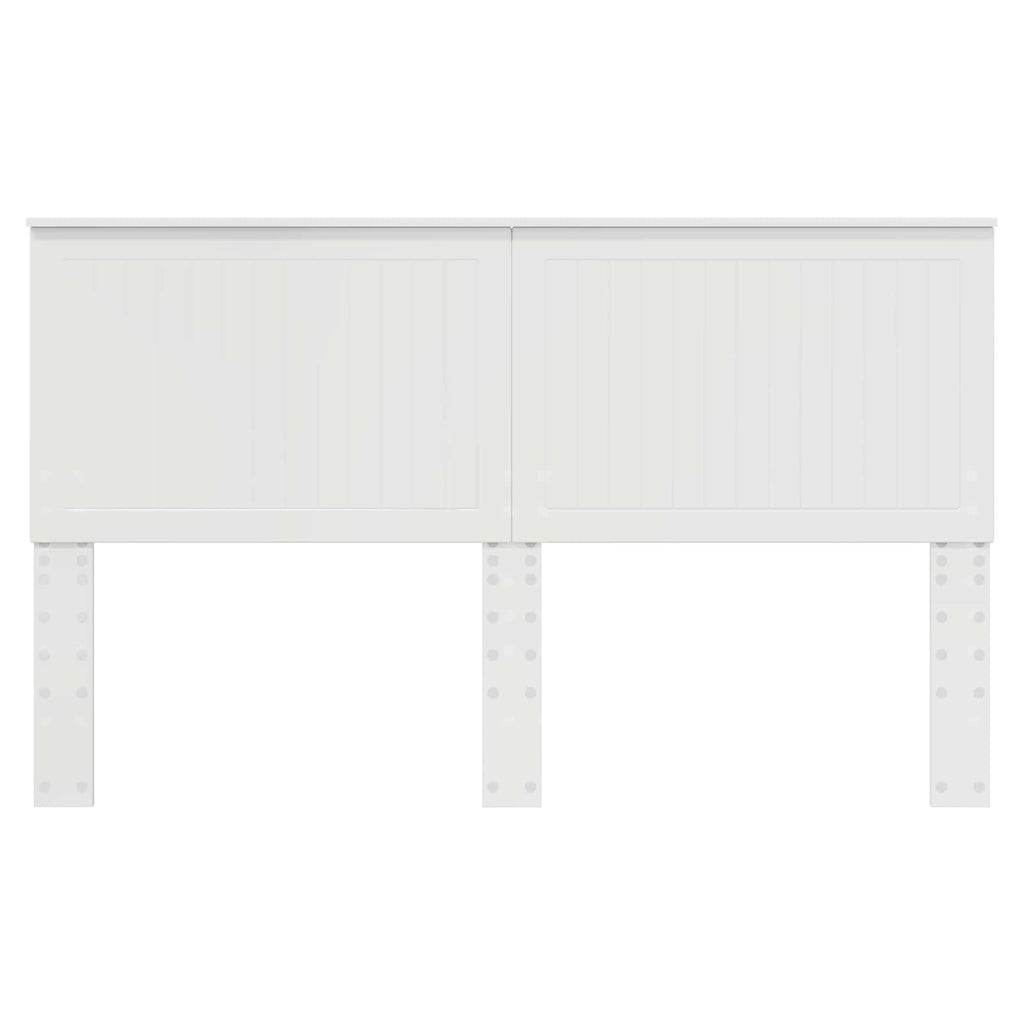 vidaXL Zagłówek Błyszcząca biel 160 cm Materiał drewnopochodny