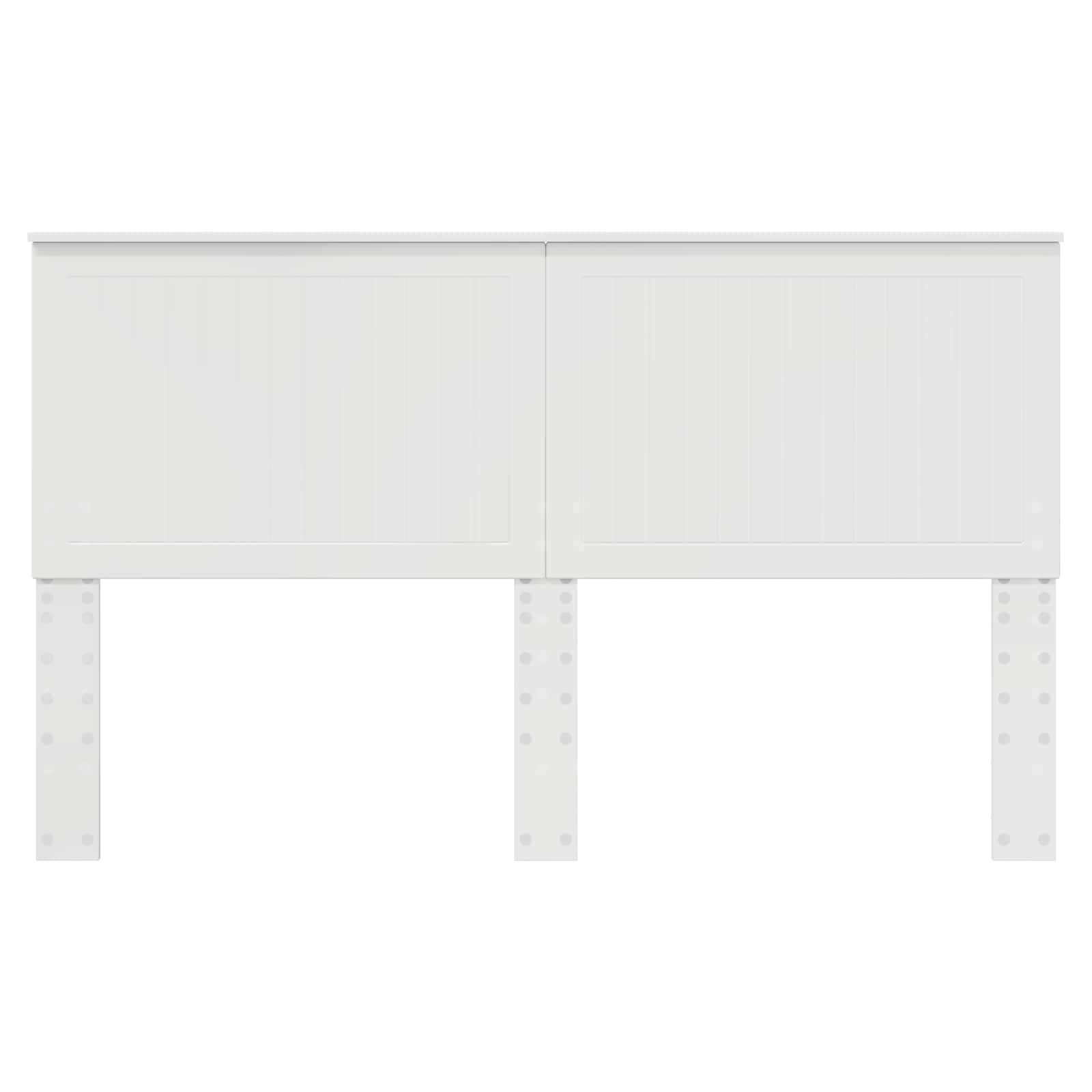 vidaXL Zagłówek Błyszcząca biel 160 cm Materiał drewnopochodny