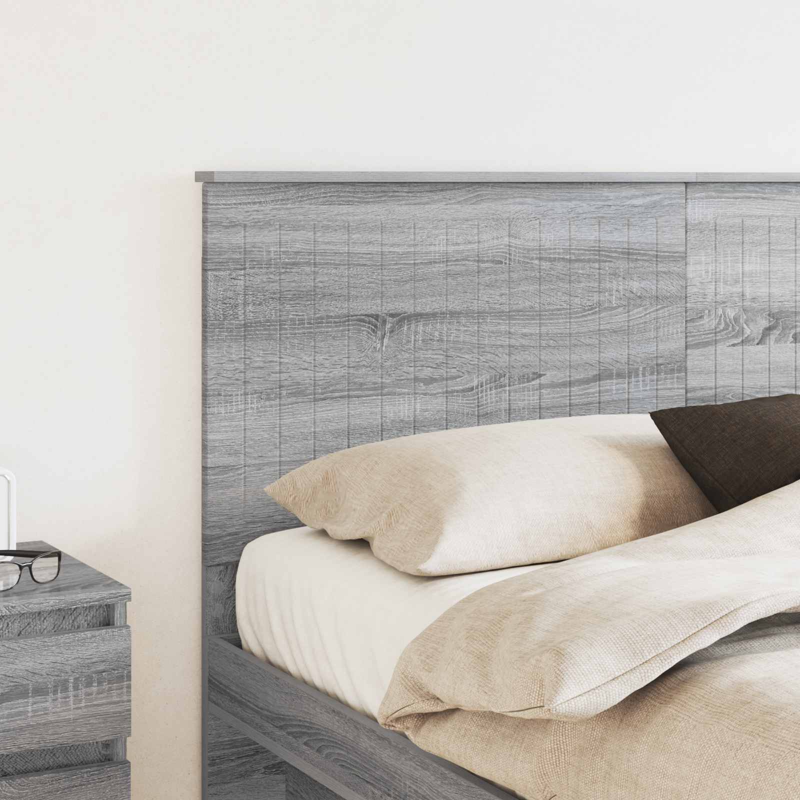 vidaXL Zagłówek Szary Sonoma 160 cm Materiał drewnopochodny