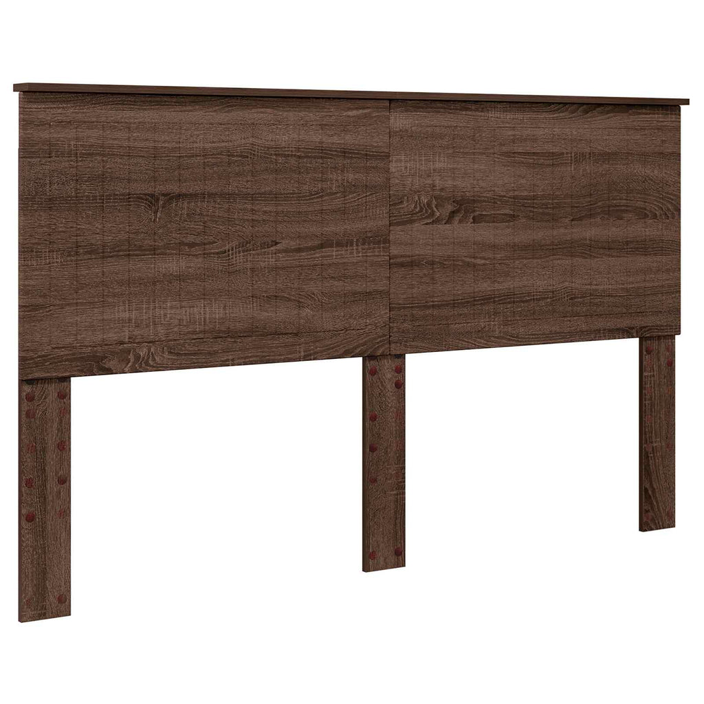 vidaXL Zagłówek Brązowy dąb 160 cm Materiał drewnopochodny