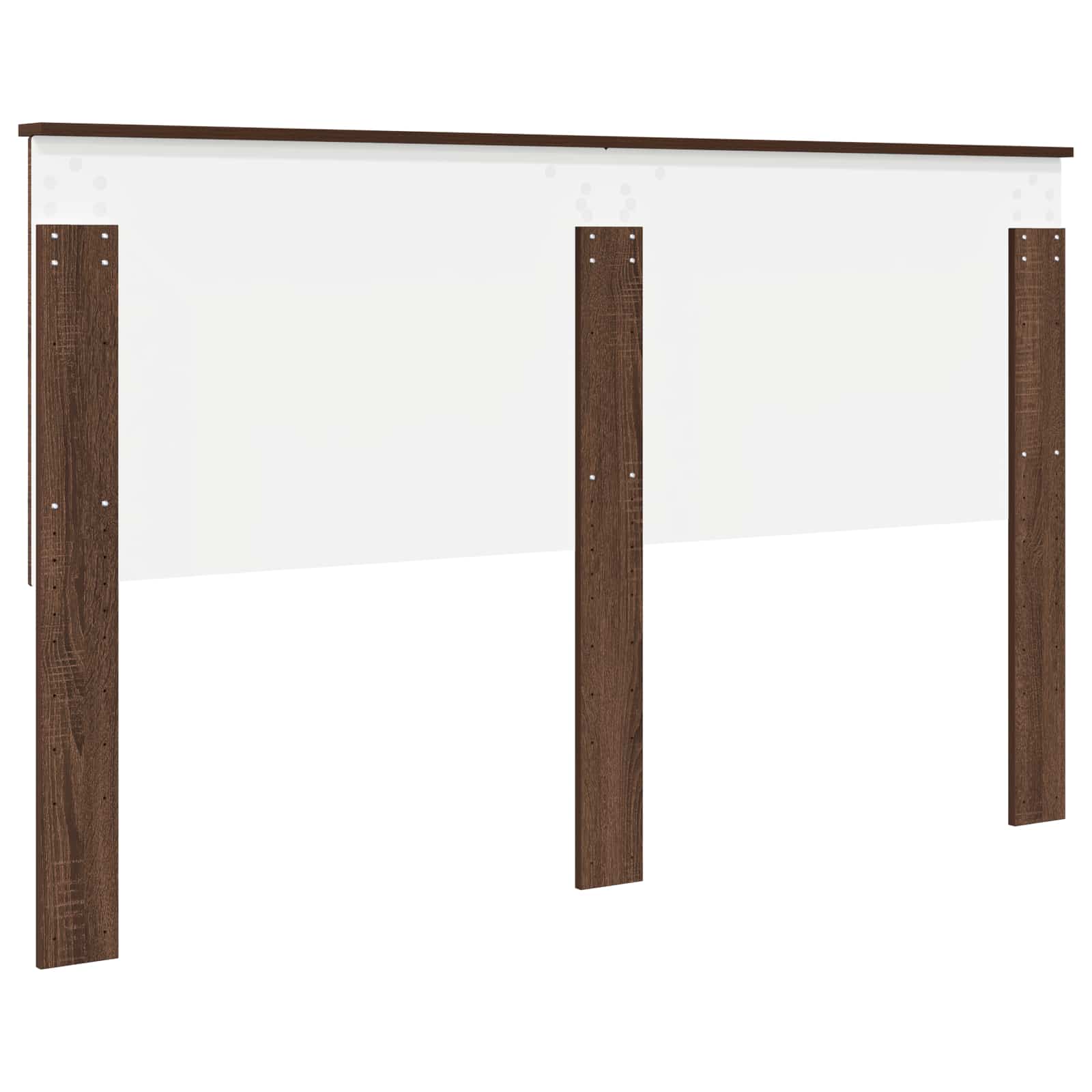 vidaXL Zagłówek Brązowy dąb 160 cm Materiał drewnopochodny