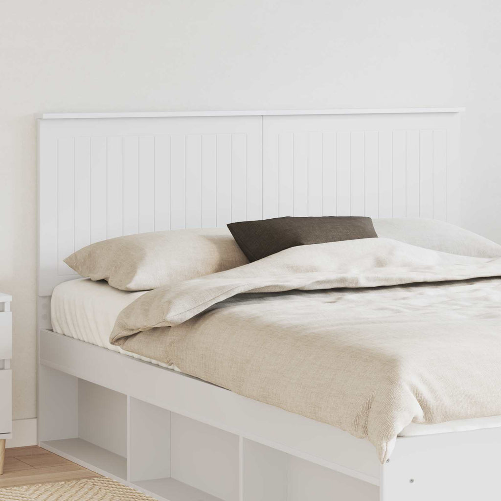 vidaXL Zagłówek Z zagłówkiem Biały 150 cm Materiał drewnopochodny
