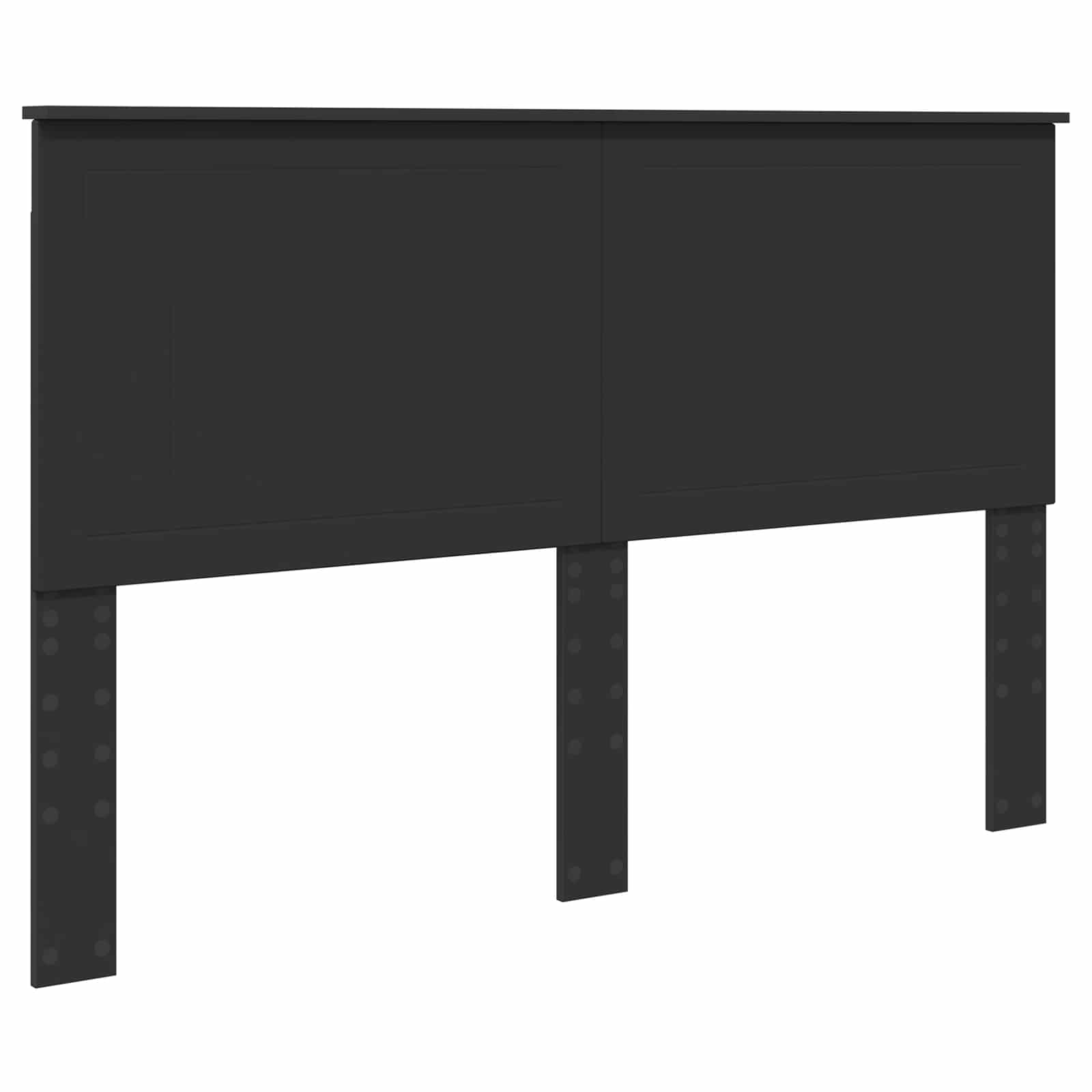 vidaXL Zagłówek Z zagłówkiem Czarny Dąb 150 cm Materiał drewnopochodny