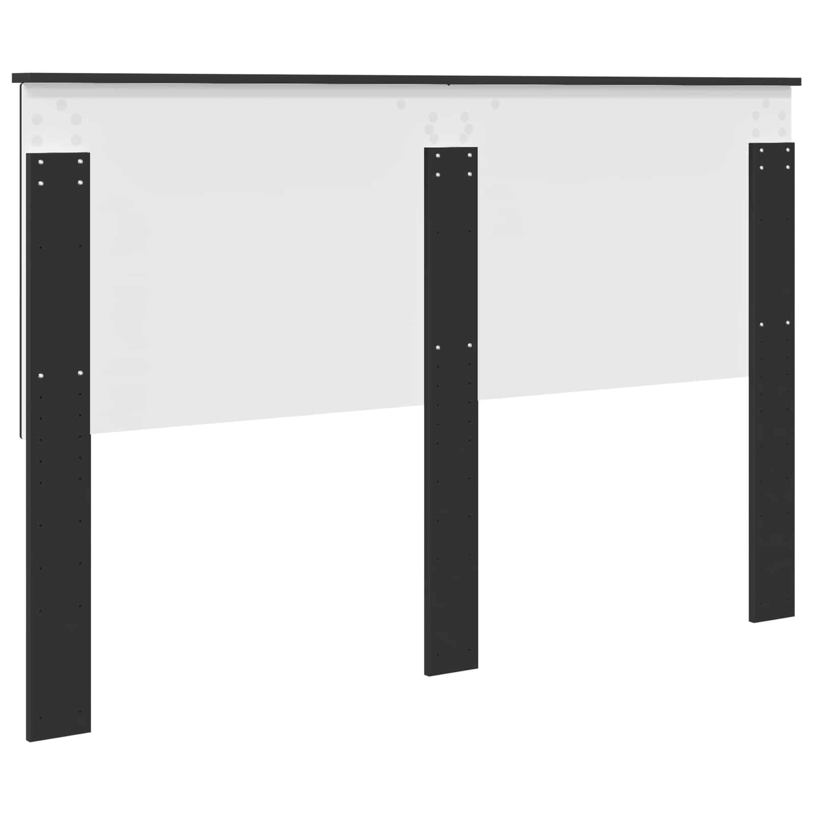 vidaXL Zagłówek Z zagłówkiem Czarny Dąb 150 cm Materiał drewnopochodny